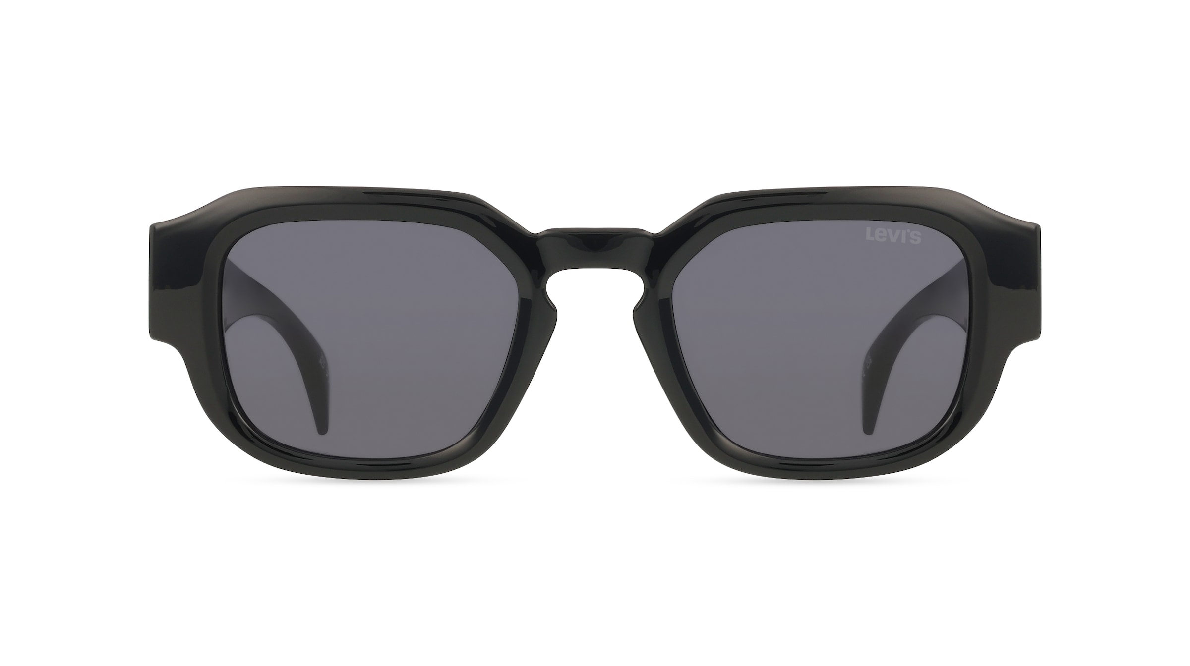 Levi's LV 1095/S Unisex-Sonnenbrille Vollrand Rectangular Kunststoff-Gestell, schwarz