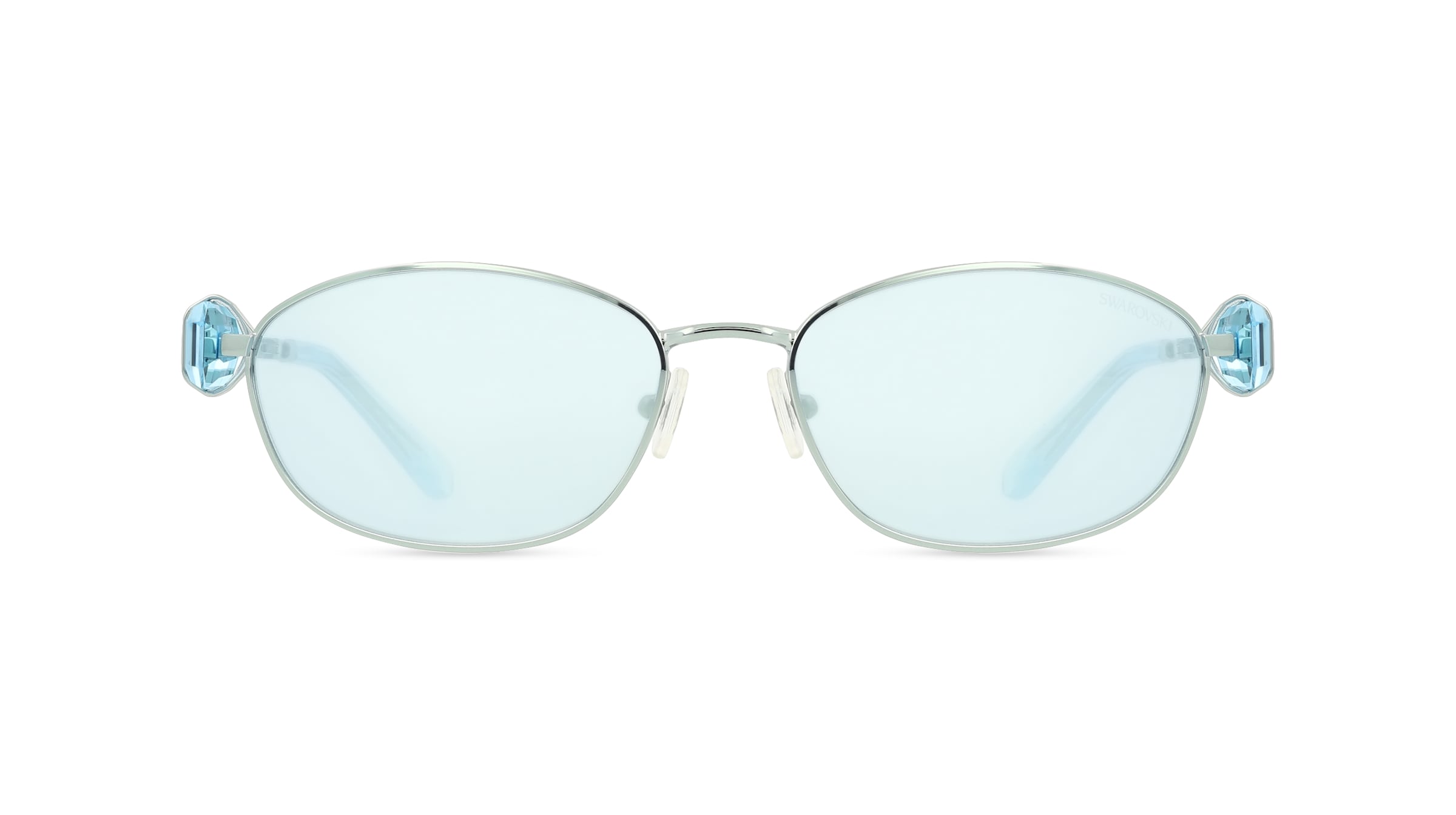 Swarovski SK7010 Damen-Sonnenbrille Vollrand Pilot Metall-Gestell, blau