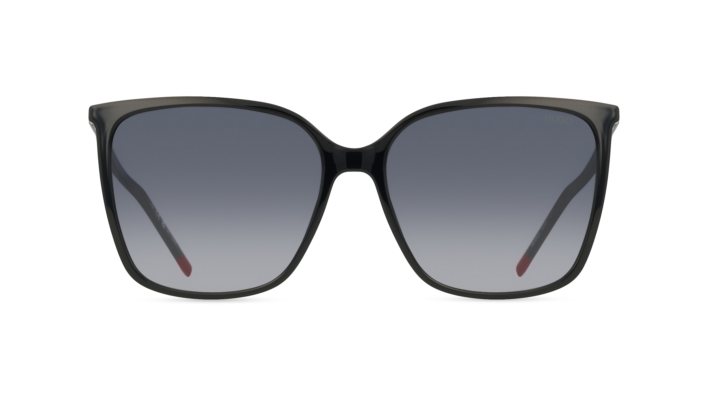 Hugo HG 1275/S Damen-Sonnenbrille Vollrand Eckig Kunststoff-Gestell, schwarz