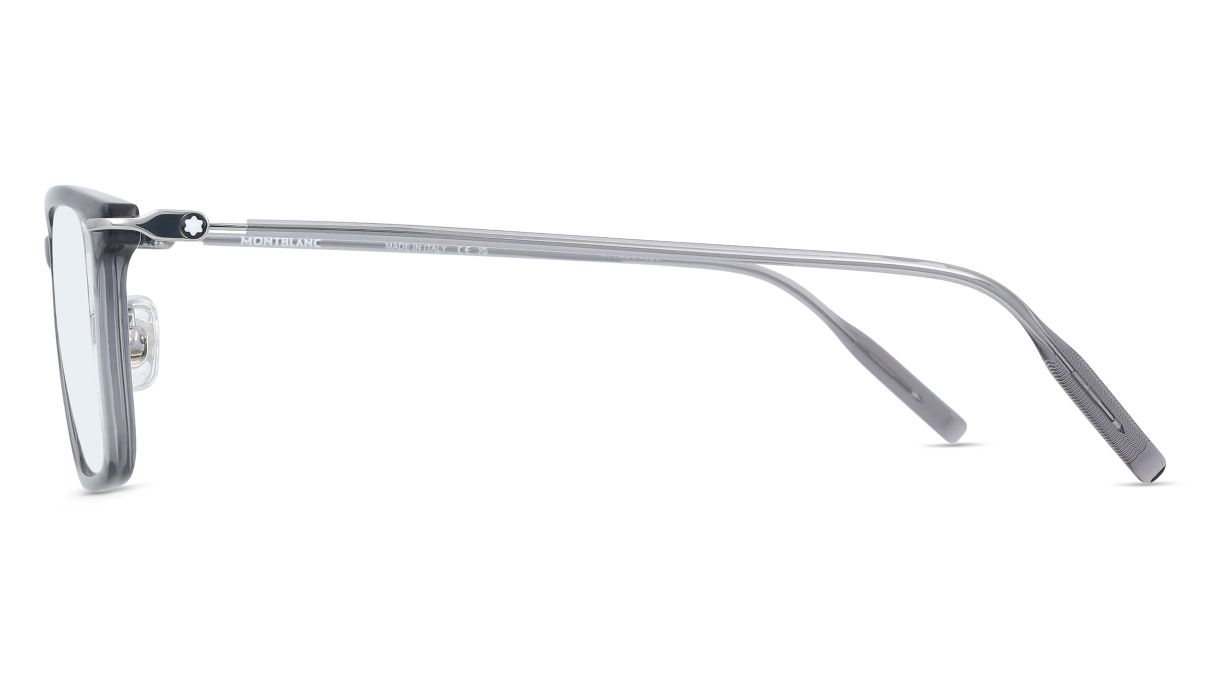 Thumbnail - Montblanc MB0489OA Herren-Brille inkl. Gläser Vollrand Eckig Kunststoff-Gestell 54/17/145, grau