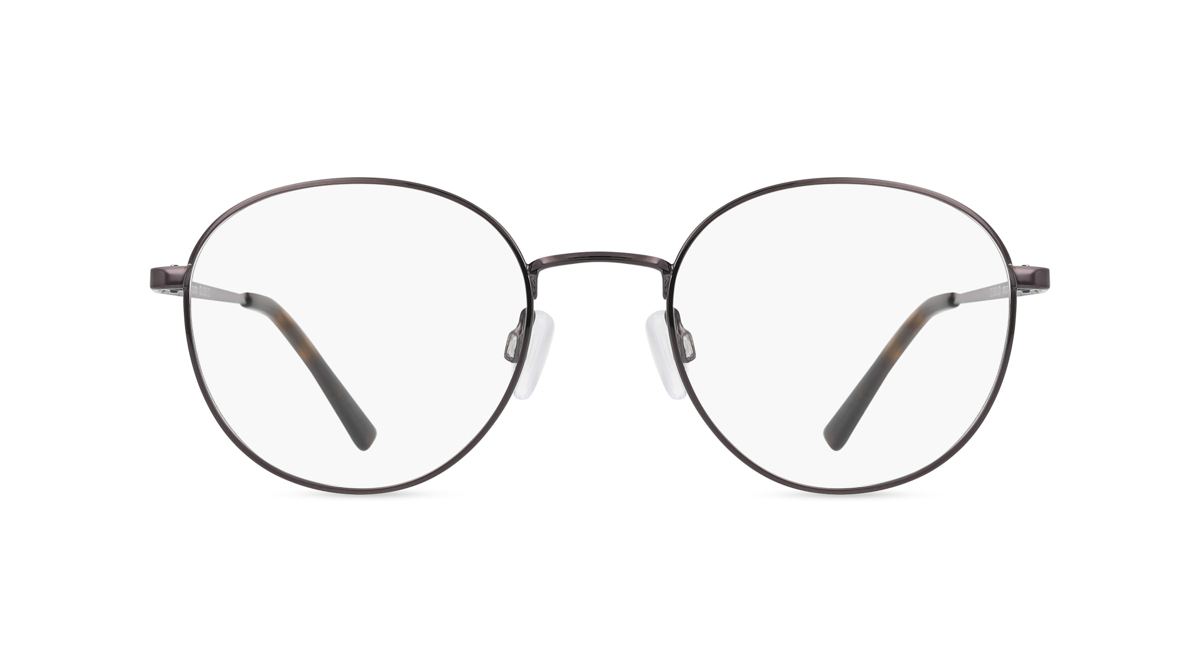 Fielmann OU 001 CL Unisex-Brille inkl. Gläser Vollrand Panto Edelstahl-Gestell 46mm/20mm/135mm, grau