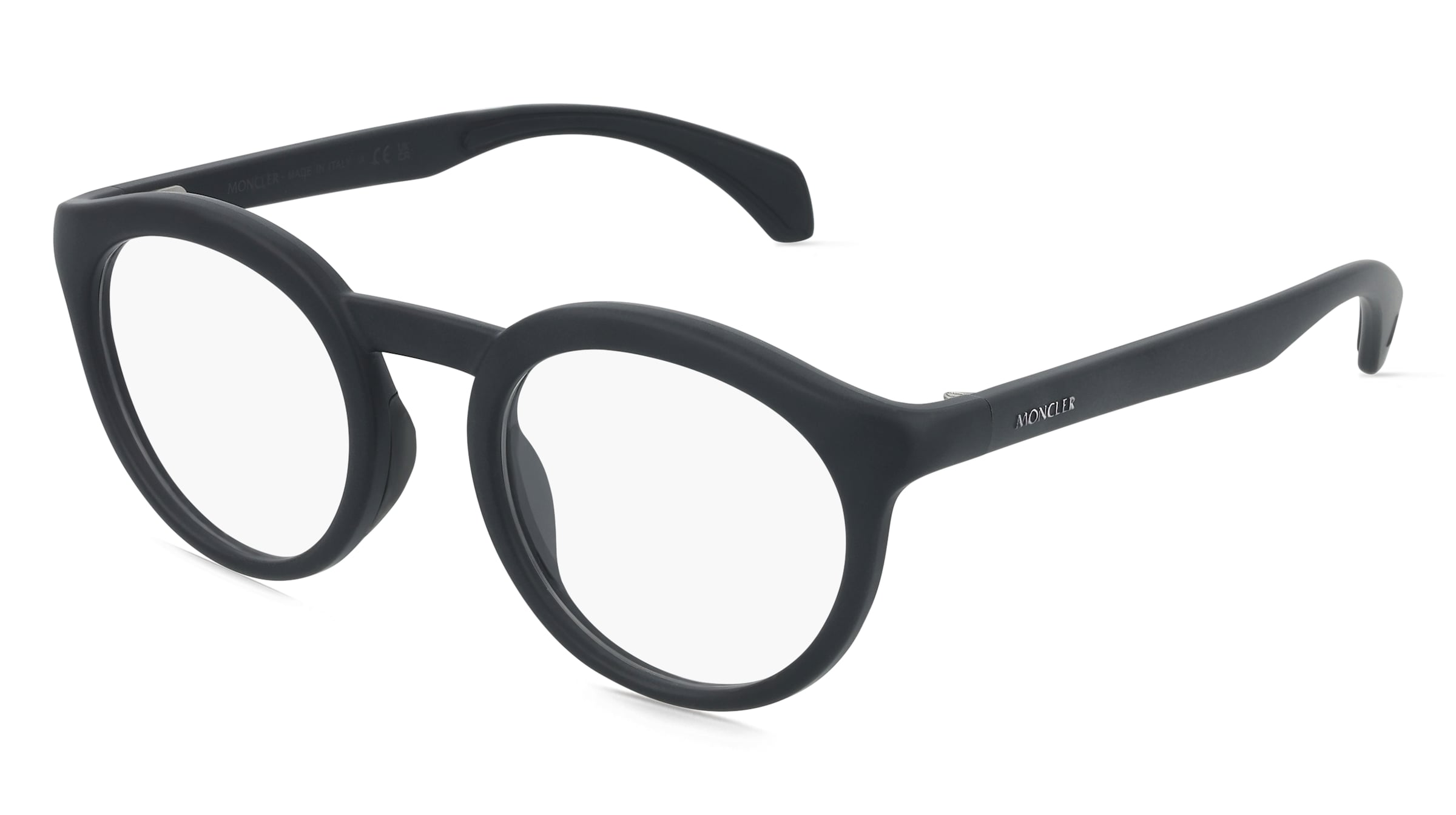 Moncler ME3006U Unisex-Brille inkl. Gläser Vollrand Rund Kunststoff-Gestell 49/22/145, Schwarz