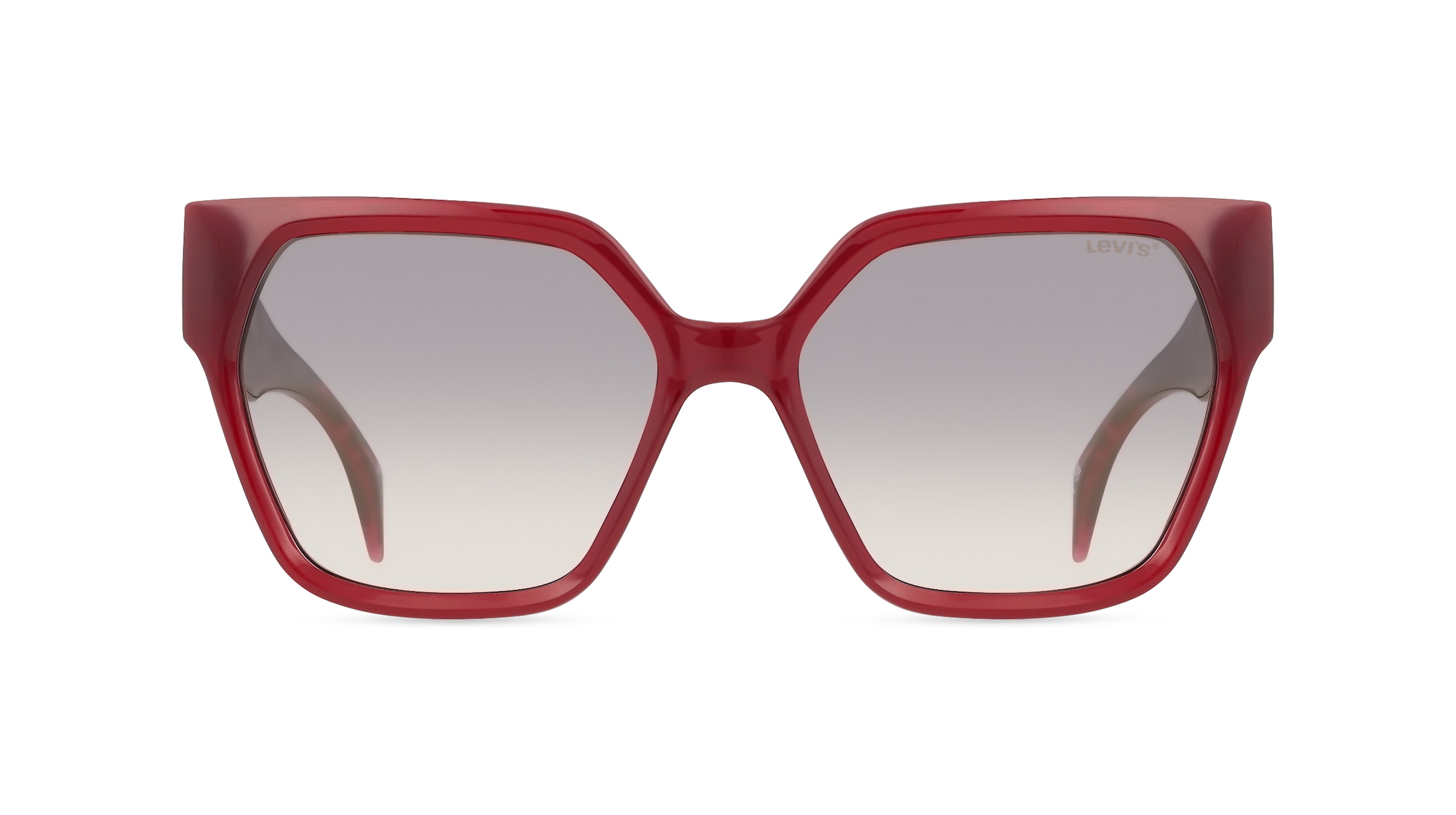 Levi’s 207231 Damen-Sonnenbrille Vollrand Eckig Kunststoff-Gestell, rot