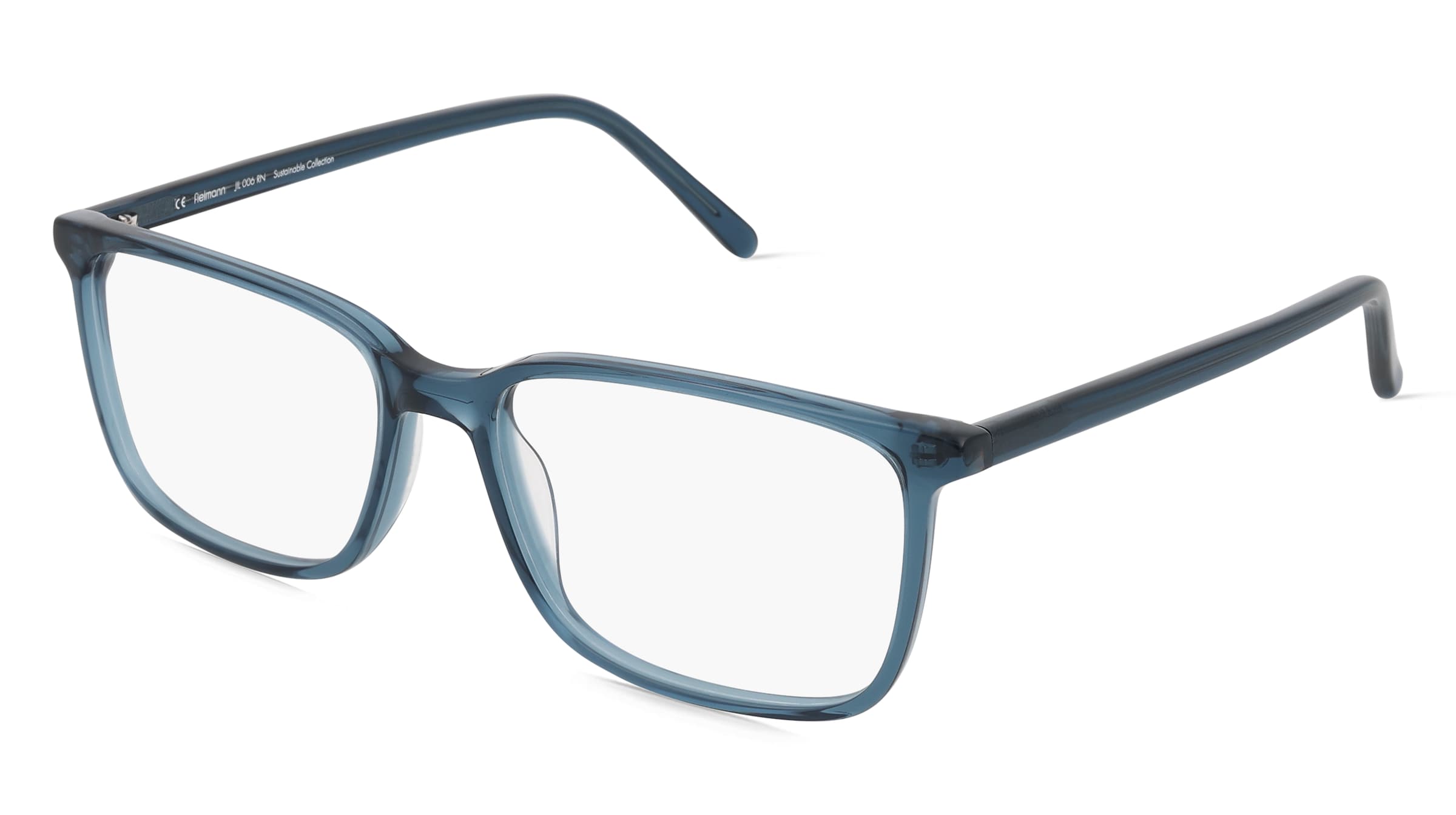 Fielmann JIL 006 RN Herren-Brille inkl. Gläser Vollrand Quadratisch Acetat-Gestell 56/17/145, Blau