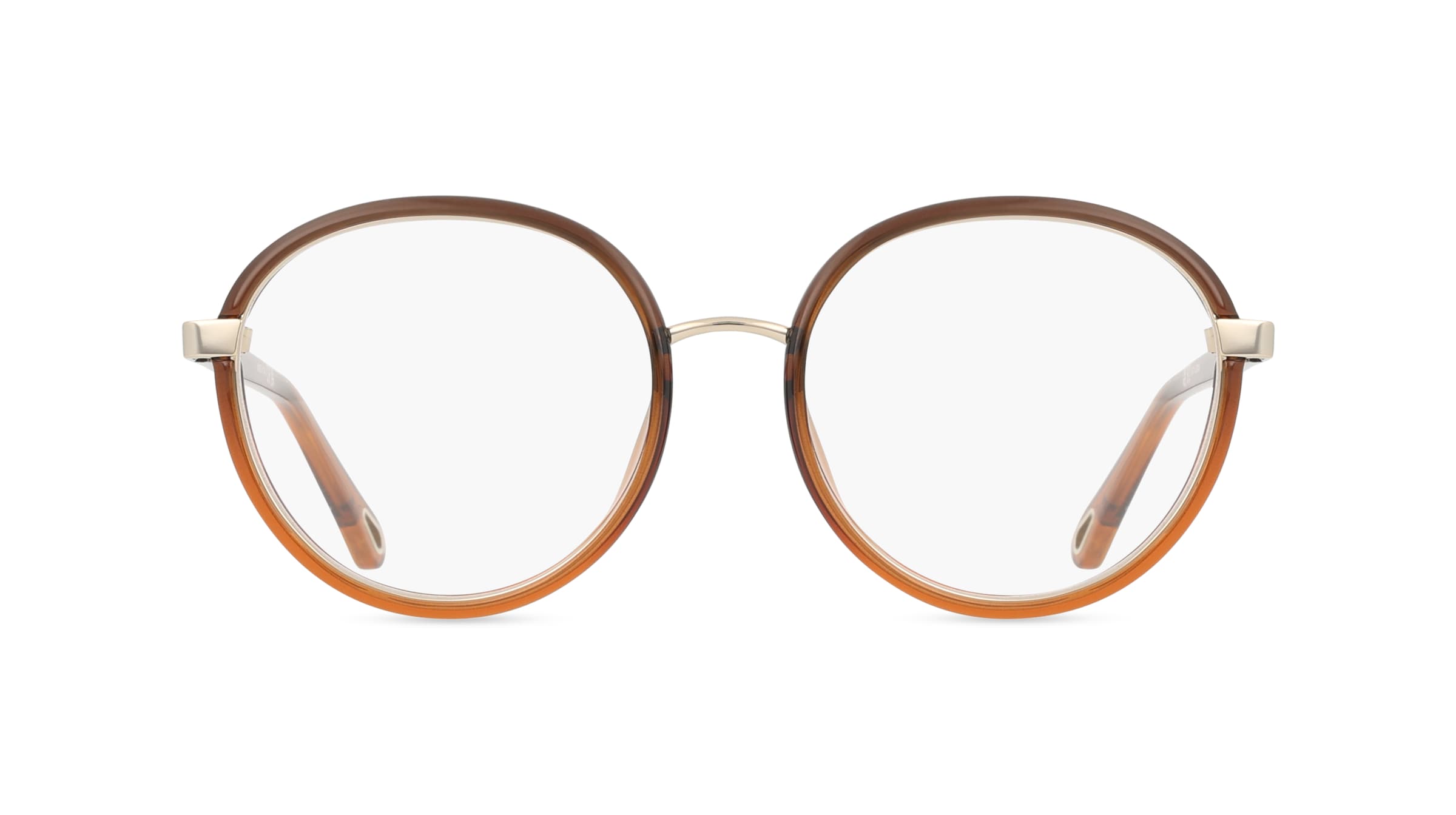 Chloé CH0033O Unisex-Brille inkl. Gläser Vollrand Oval Metall-Gestell 51mm/18mm/140mm, braun