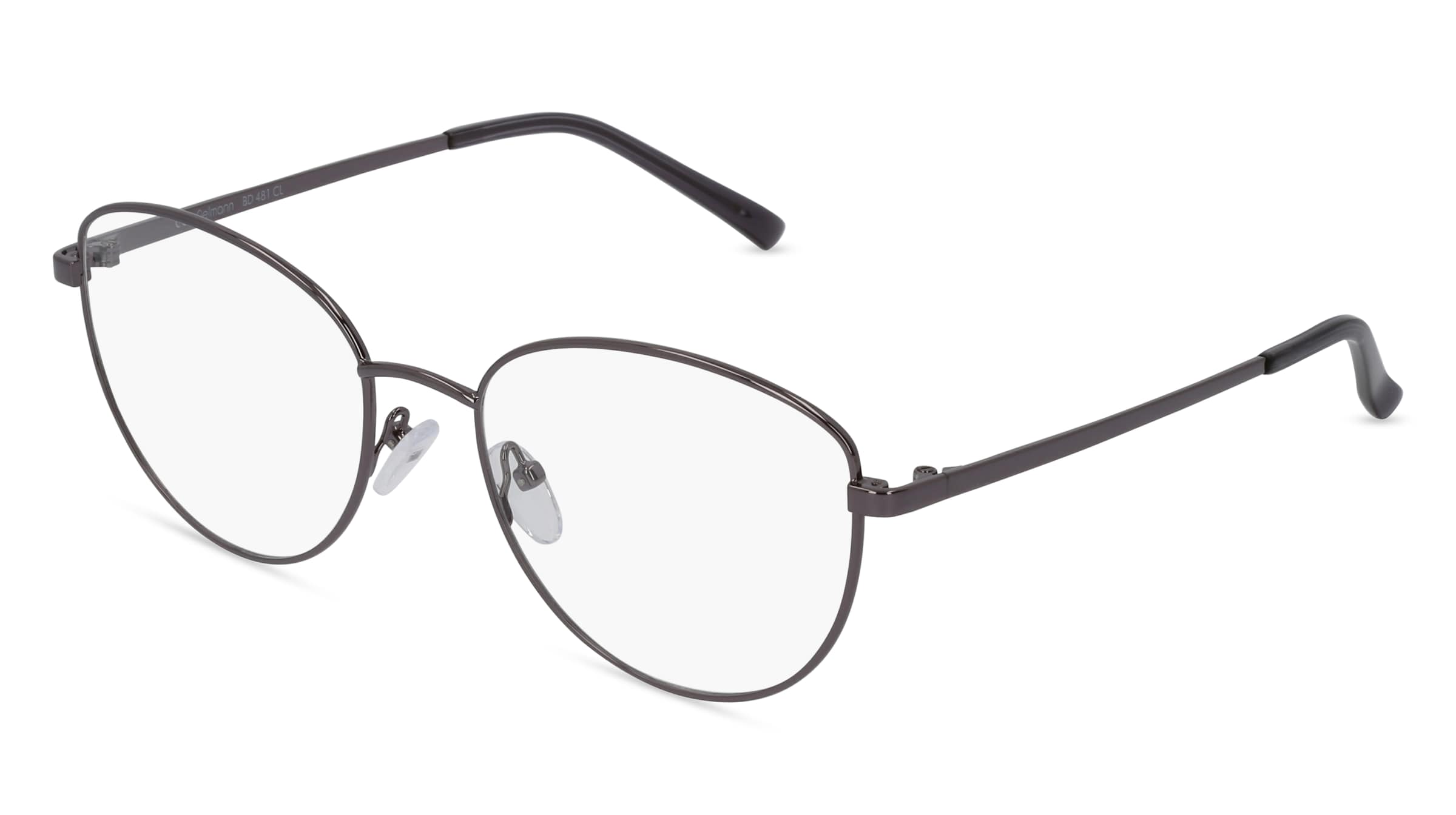 Fielmann BD 481 CL Damen-Brille inkl. Gläser Vollrand Quadratisch Edelstahl-Gestell 53/18/135, Grau