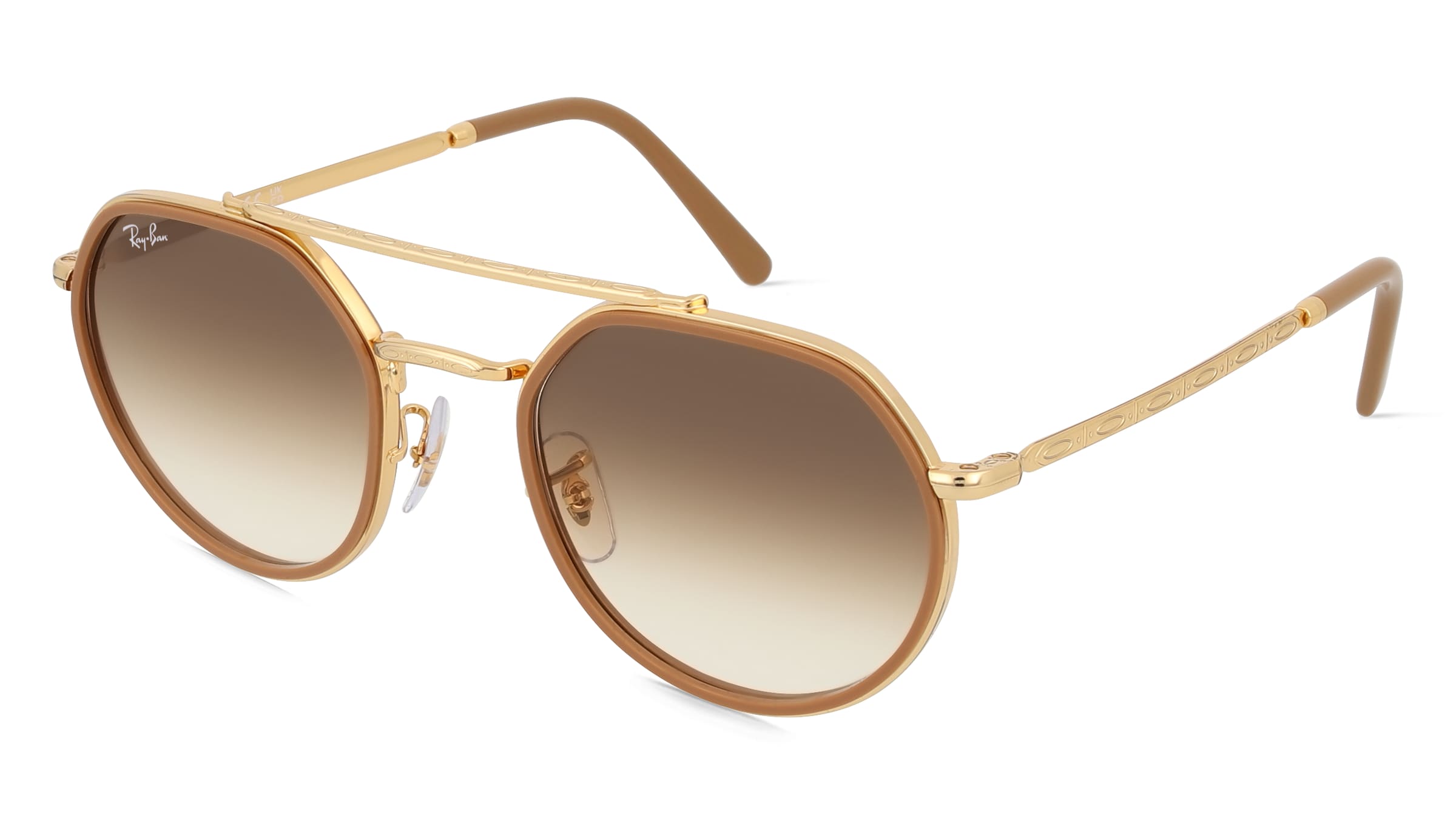Ray-Ban RB3765 Unisex-Sonnenbrille Vollrand Quadratisch Metall-Gestell, Gold