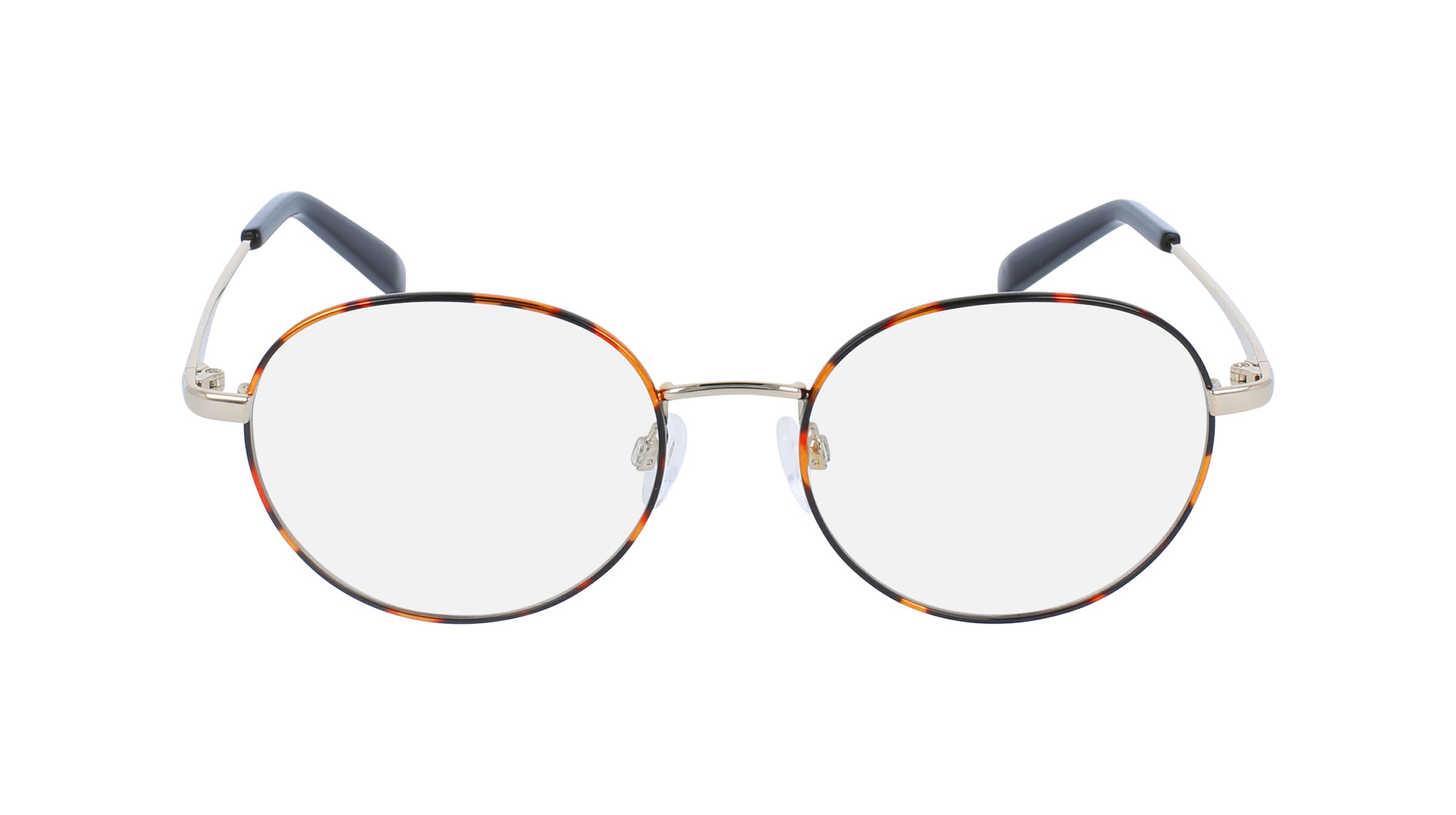 Esprit 21018 Unisex-Brille inkl. Gläser Vollrand Rund Metall-Gestell 53mm/18mm/140mm, braun