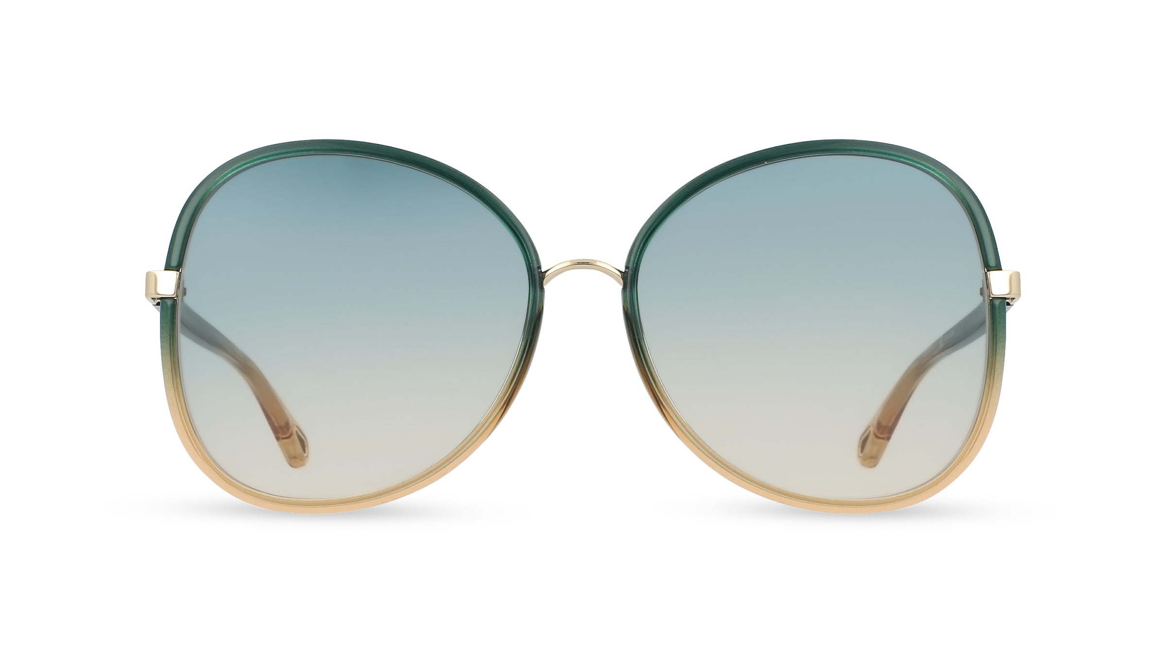 Chloé CH0030S Damen-Sonnenbrille Vollrand Butterfly Kunststoff-Gestell, grün