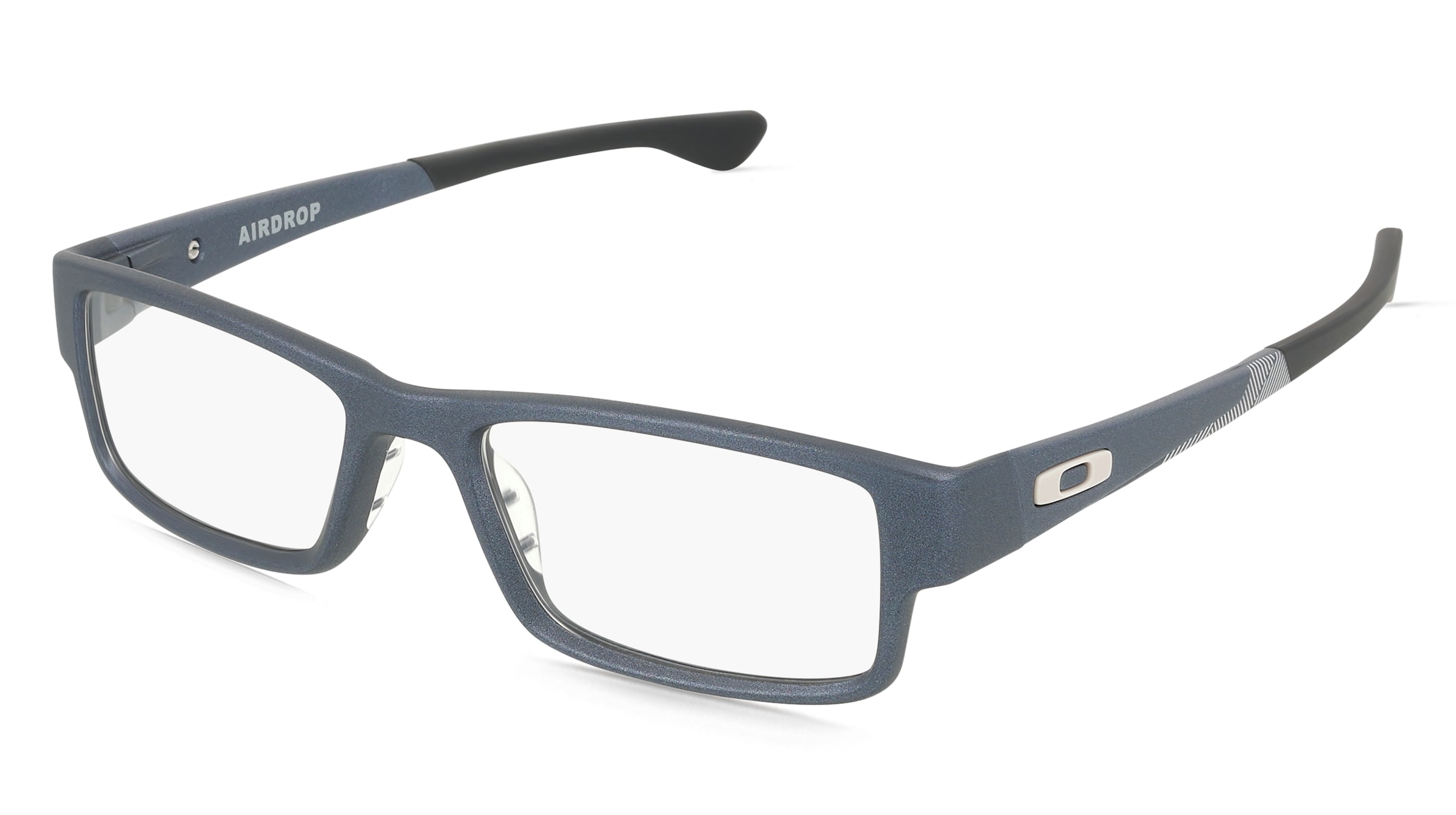 Oakley OX8046 Herren-Brille inkl. Gläser Vollrand Quadratisch Kunststoff-Gestell 53/18/143, Blau