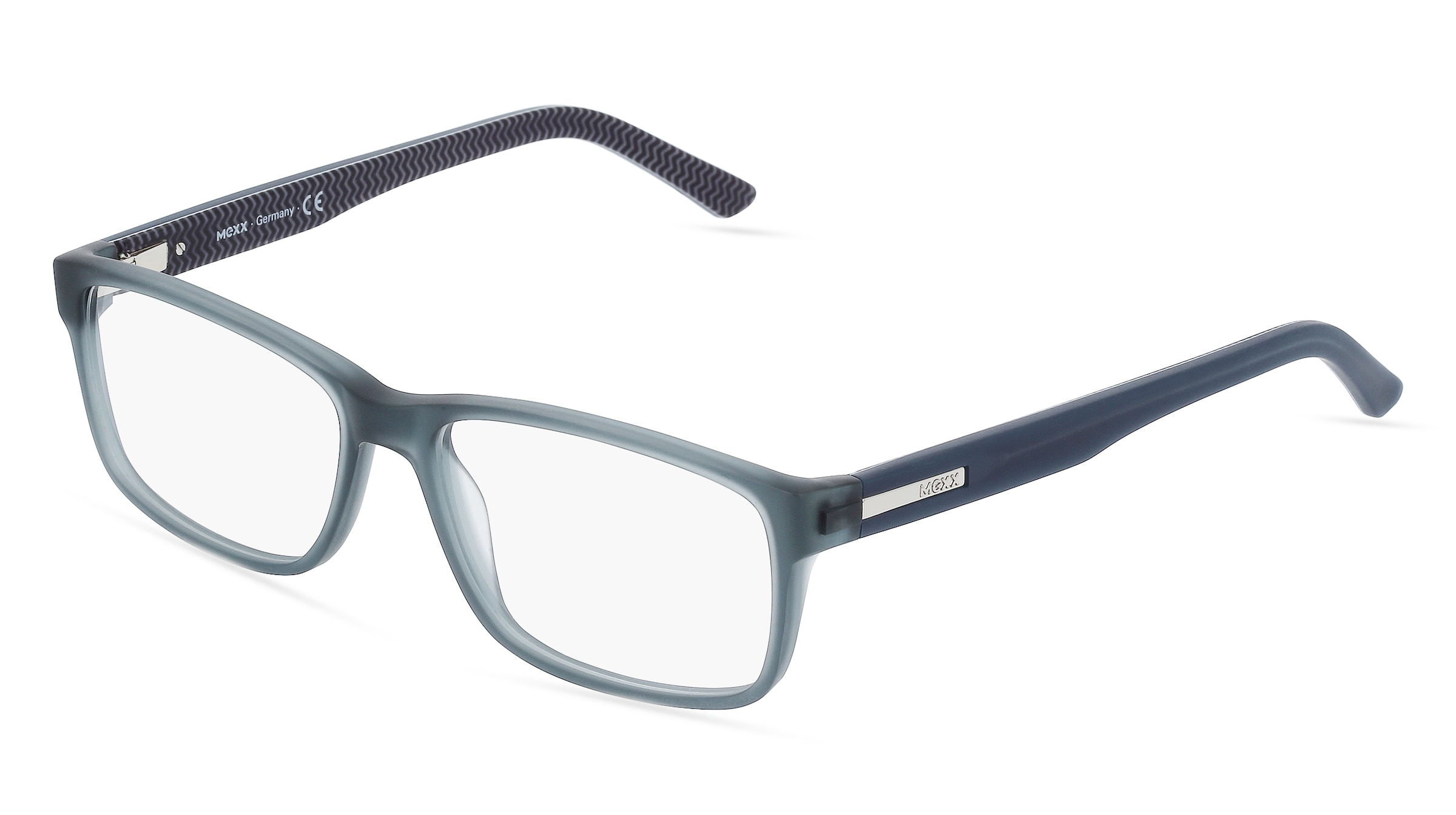 Mexx 5333 Herren-Brille inkl. Gläser Vollrand Quadratisch Kunststoff-Gestell 55/15/145, Grau