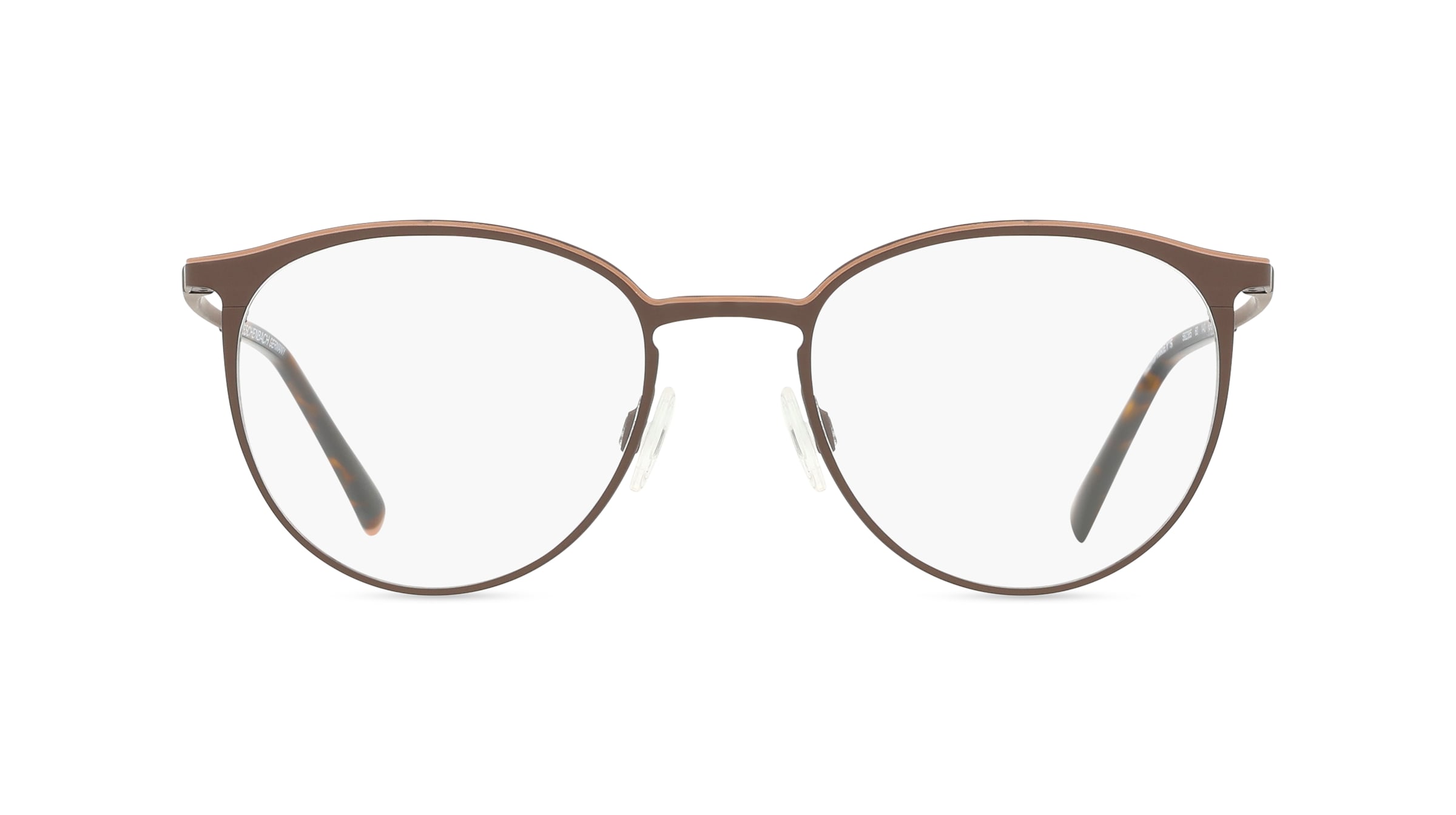 HUMPHREY’S eyewear 582385 Unisex-Brille inkl. Gläser Vollrand Panto Metall-Gestell 48mm/18mm/140mm, Braun