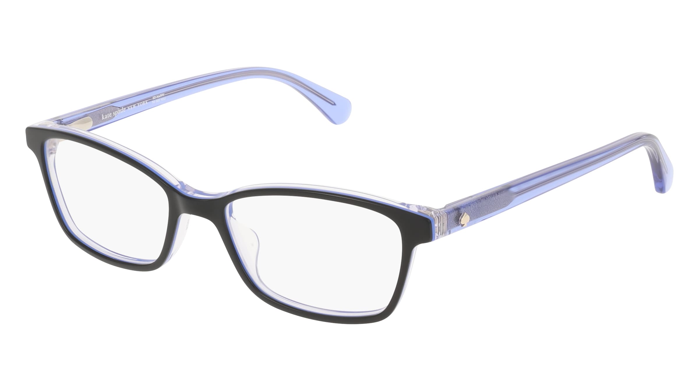Kate Spade AGNESSA 2 Damen-Brille inkl. Gläser Vollrand Eckig Acetat-Gestell 49/16/140, Blau