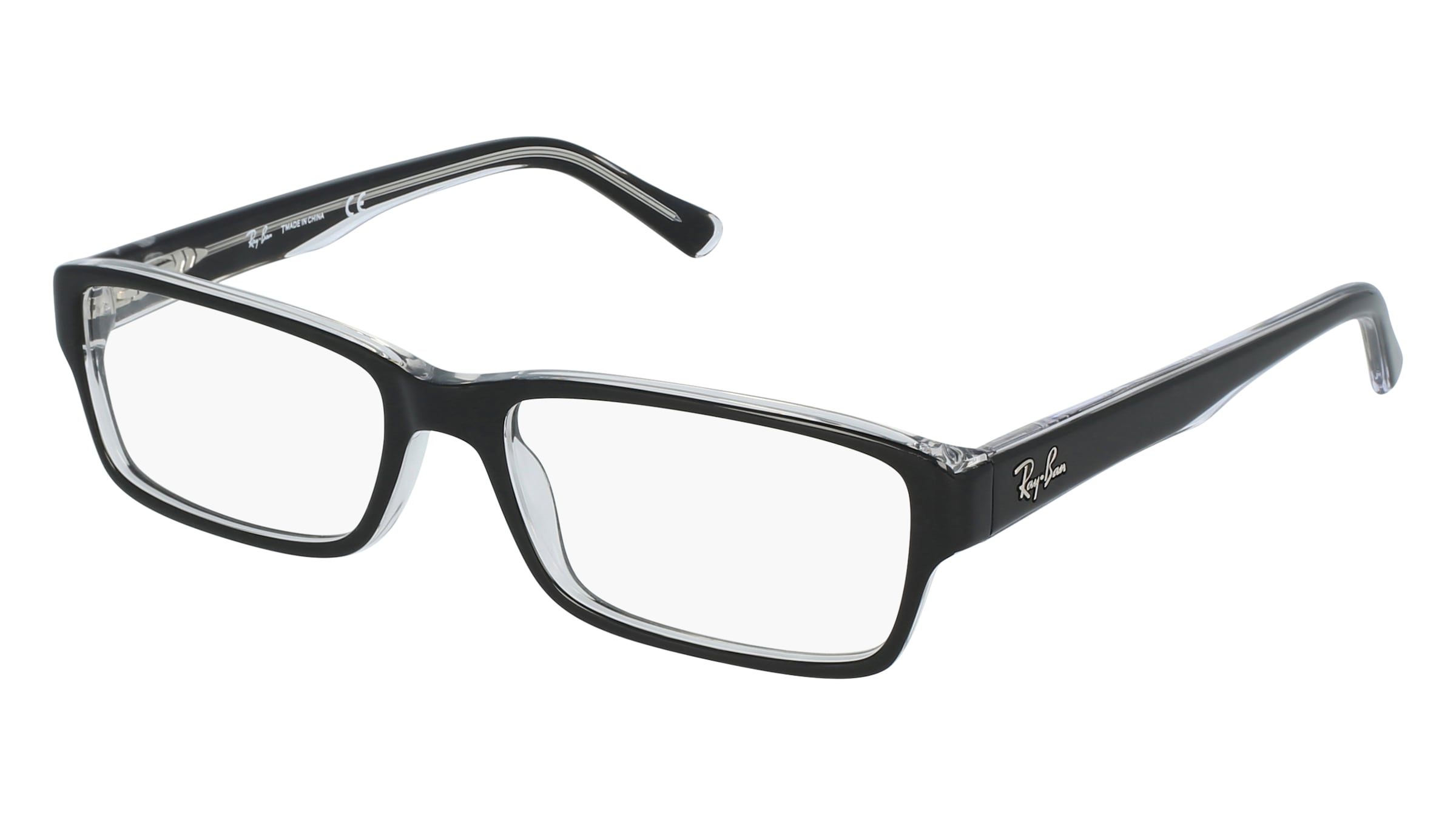 Ray-Ban RB 5169 Herren-Brille inkl. Gläser Vollrand Quadratisch Kunststoff-Gestell 52/16/140, Schwarz