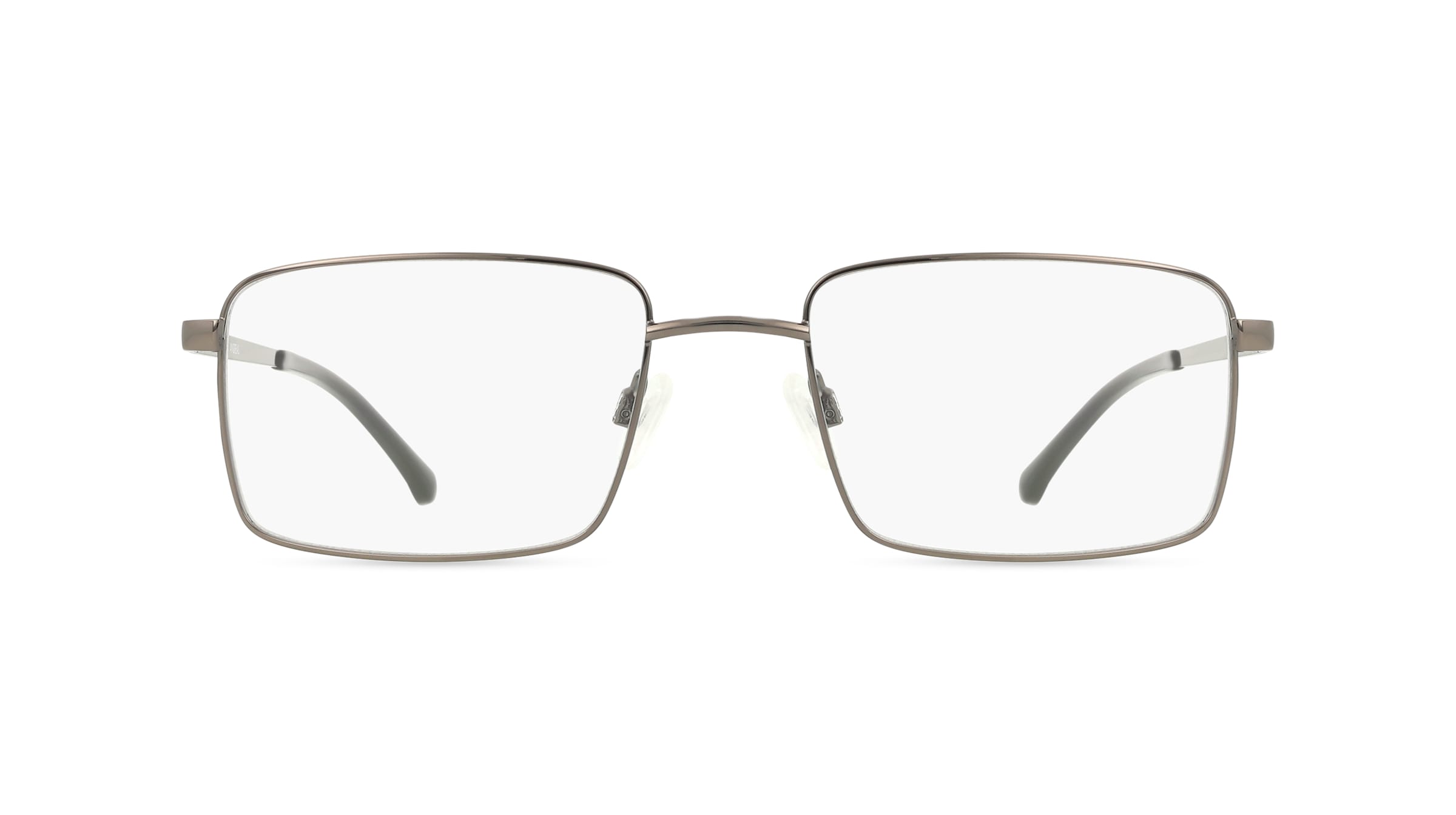 Fielmann MO 002 CL ANDREAS Herren-Brille inkl. Gläser Vollrand Quadratisch Edelstahl-Gestell 57/20/145, Grau