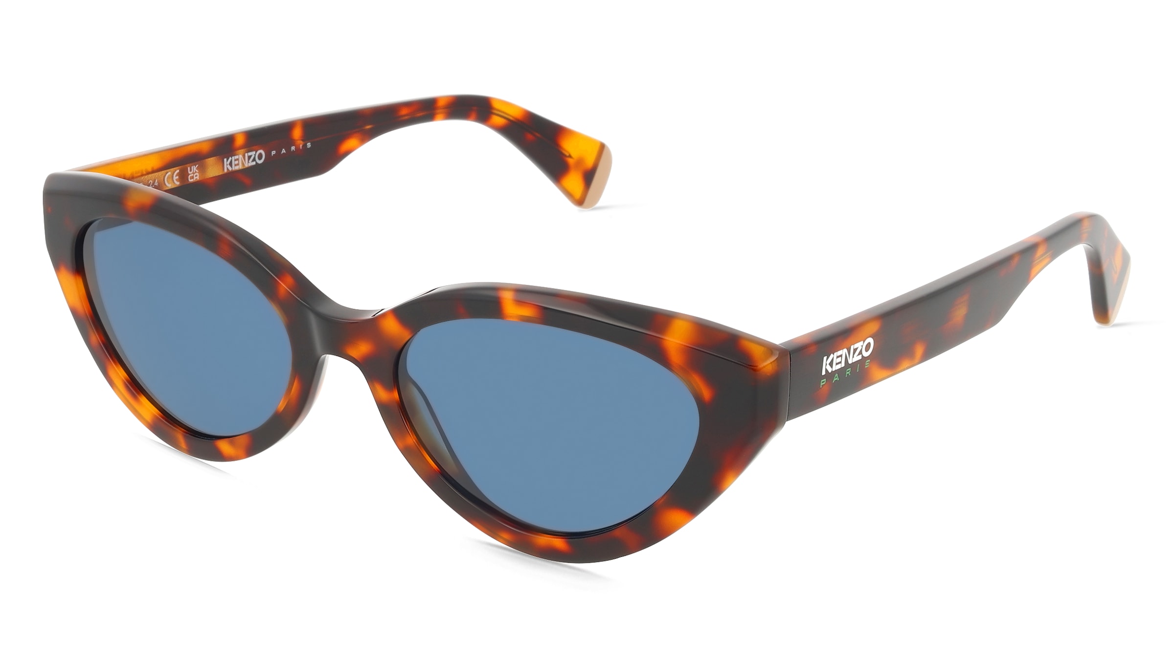 Kenzo KZ40204I Unisex-Sonnenbrille Vollrand Cat Eye Acetat-Gestell, Havanna