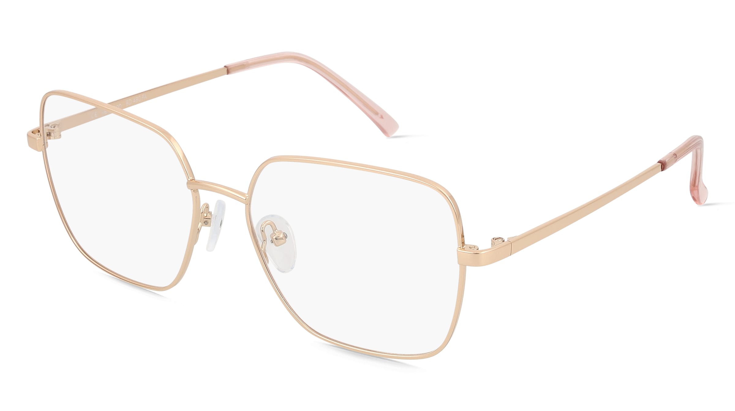 Fielmann BD 480 FA Damen-Brille inkl. Gläser Vollrand Quadratisch Edelstahl-Gestell 54/16/140, Pink