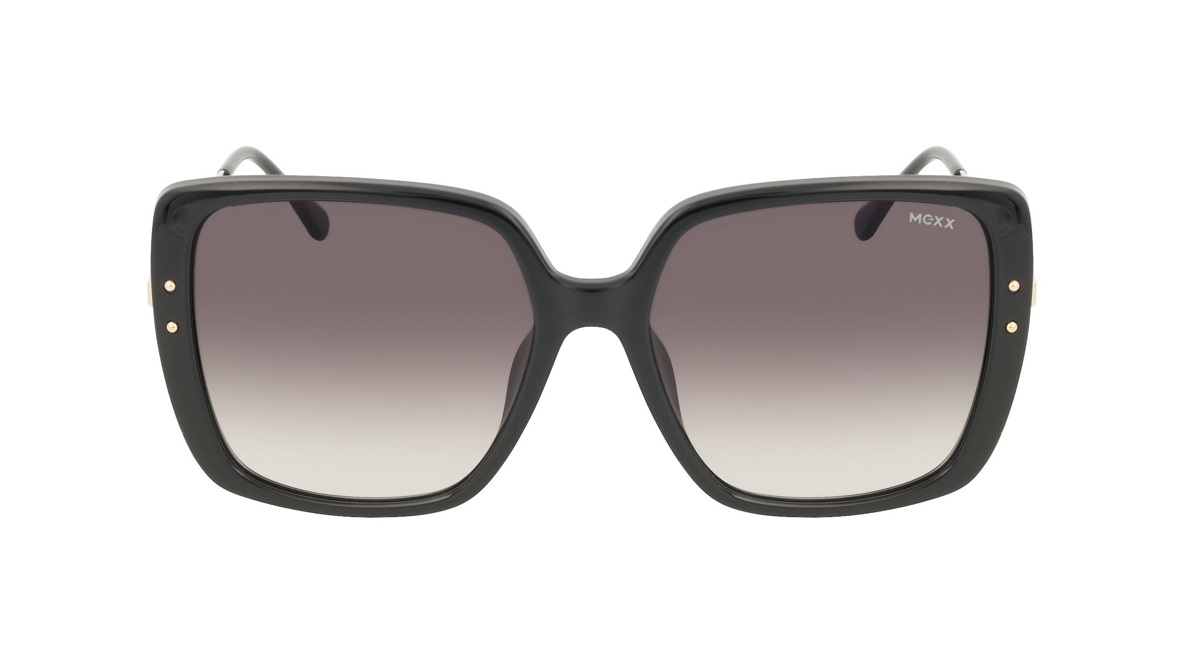 Mexx Eyes 6582 Damen-Sonnenbrille Vollrand Rectangular Kunststoff-Gestell, schwarz