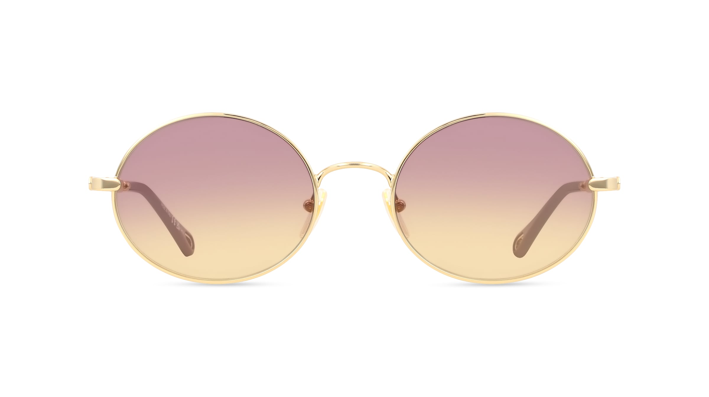 Chloé CH0326S Damen-Sonnenbrille Vollrand Rund Metall-Gestell, gold
