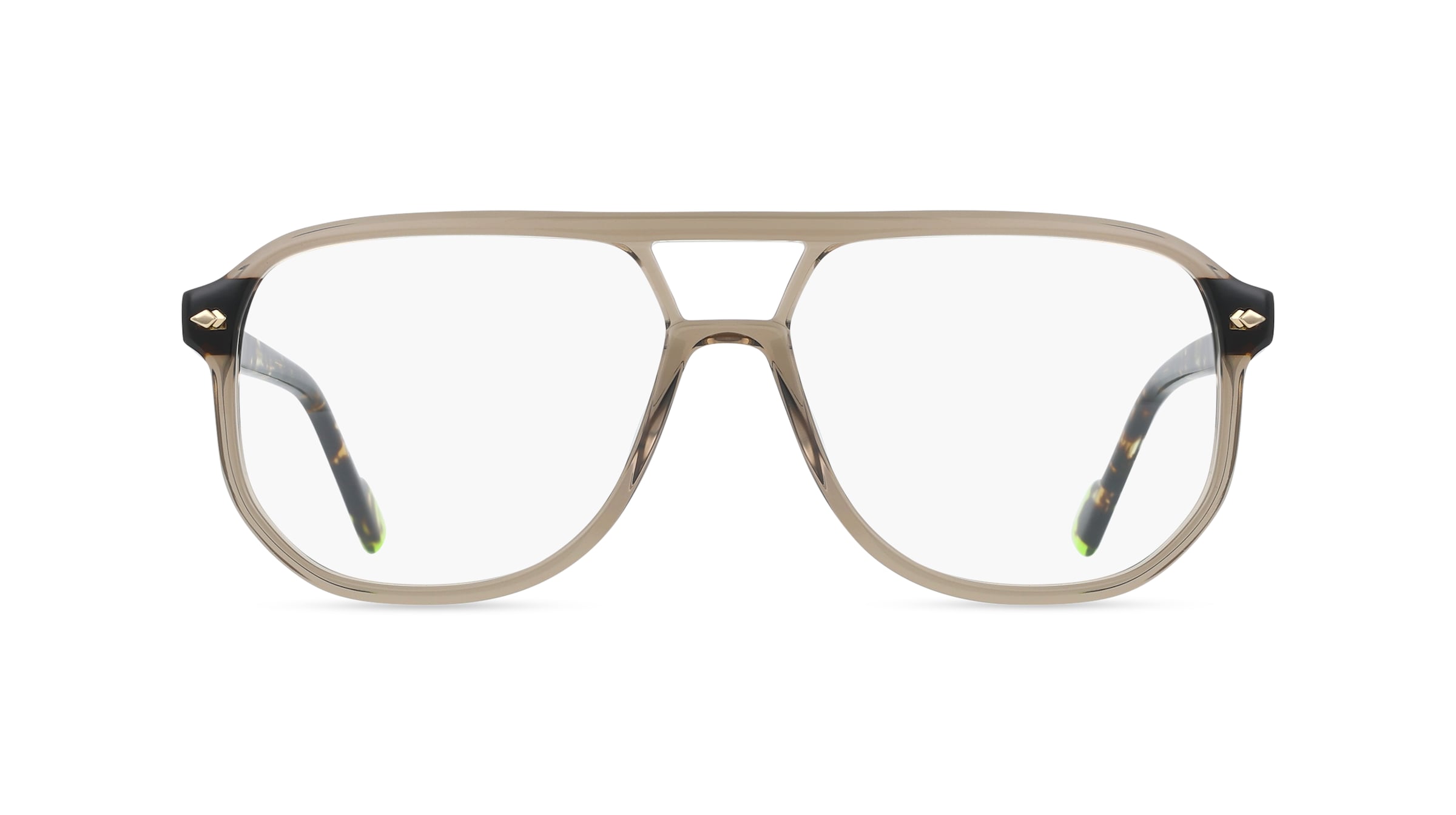 Sting VST544 Herren-Brille inkl. Gläser Vollrand Pilot Kunststoff-Gestell 58/15/145, gelb