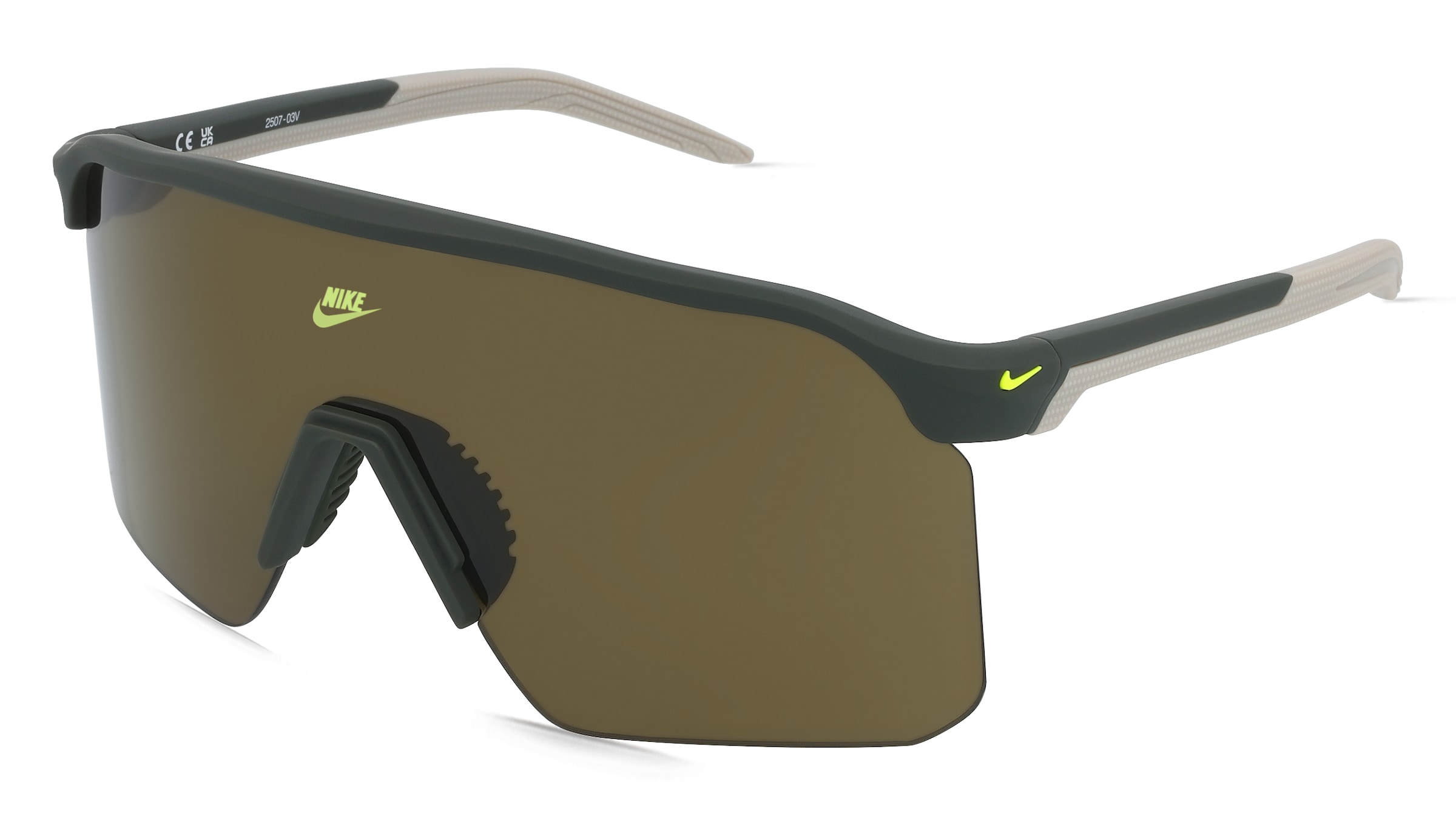 Nike NIKE EXPEDITION SHIELD E N IU4700X Herren-Sonnenbrille Halbrand Monoscheibe Kunststoff-Gestell, Schwarz