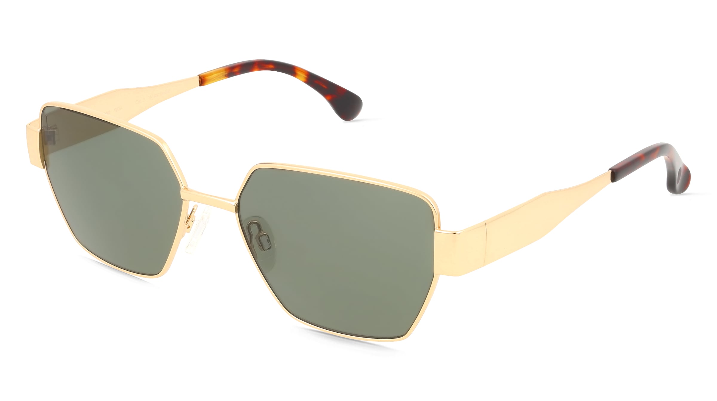 Fielmann BD 591 SUN FA VEGA Damen-Sonnenbrille Vollrand Geometrisch Edelstahl-Gestell, Gold