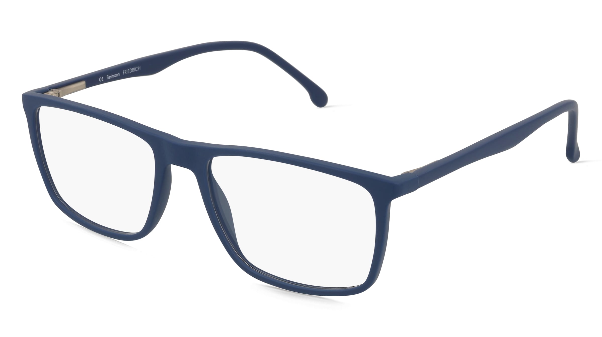 Fielmann OU 045 FLEX CL FRIEDRICH Herren-Brille inkl. Gläser Vollrand Eckig TR90-Gestell 55mm/17mm/145mm, blau