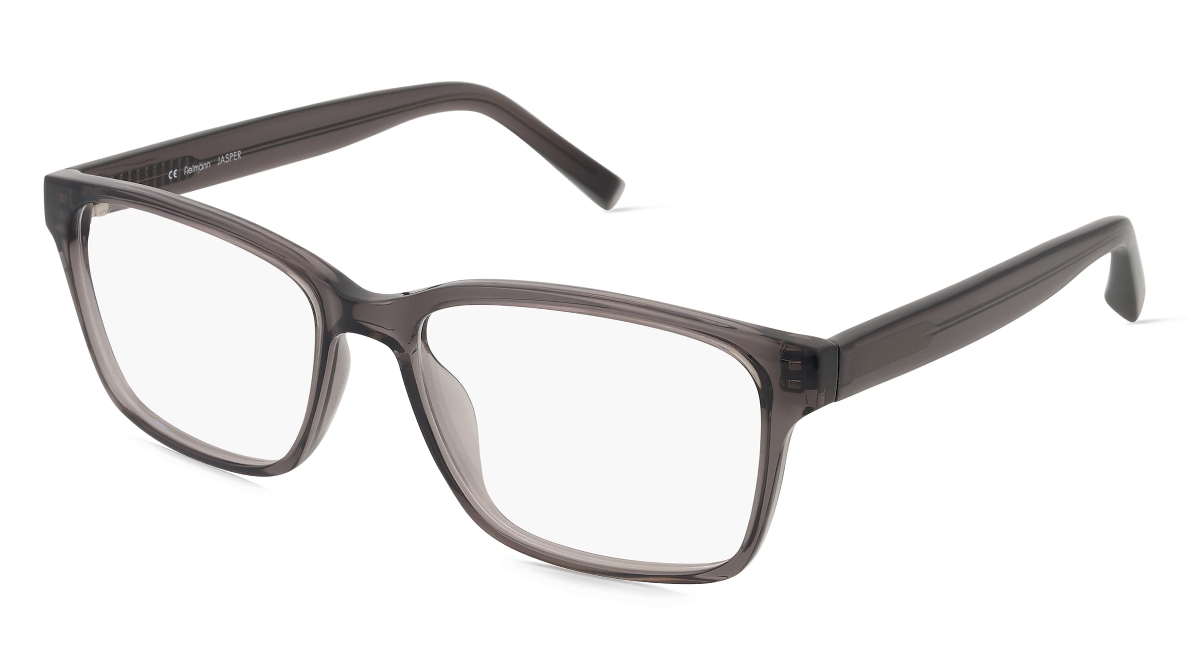 Fielmann OU 043 CL JASPER Herren-Brille inkl. Gläser Vollrand Quadratisch Acetat-Gestell 55/16/145, Grau