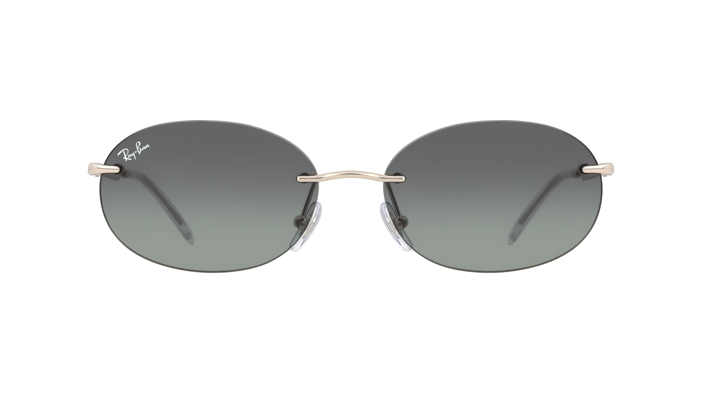 Ray-Ban 0RB3767 Unisex-Sonnenbrille Randlos Oval Metall-Gestell, silber