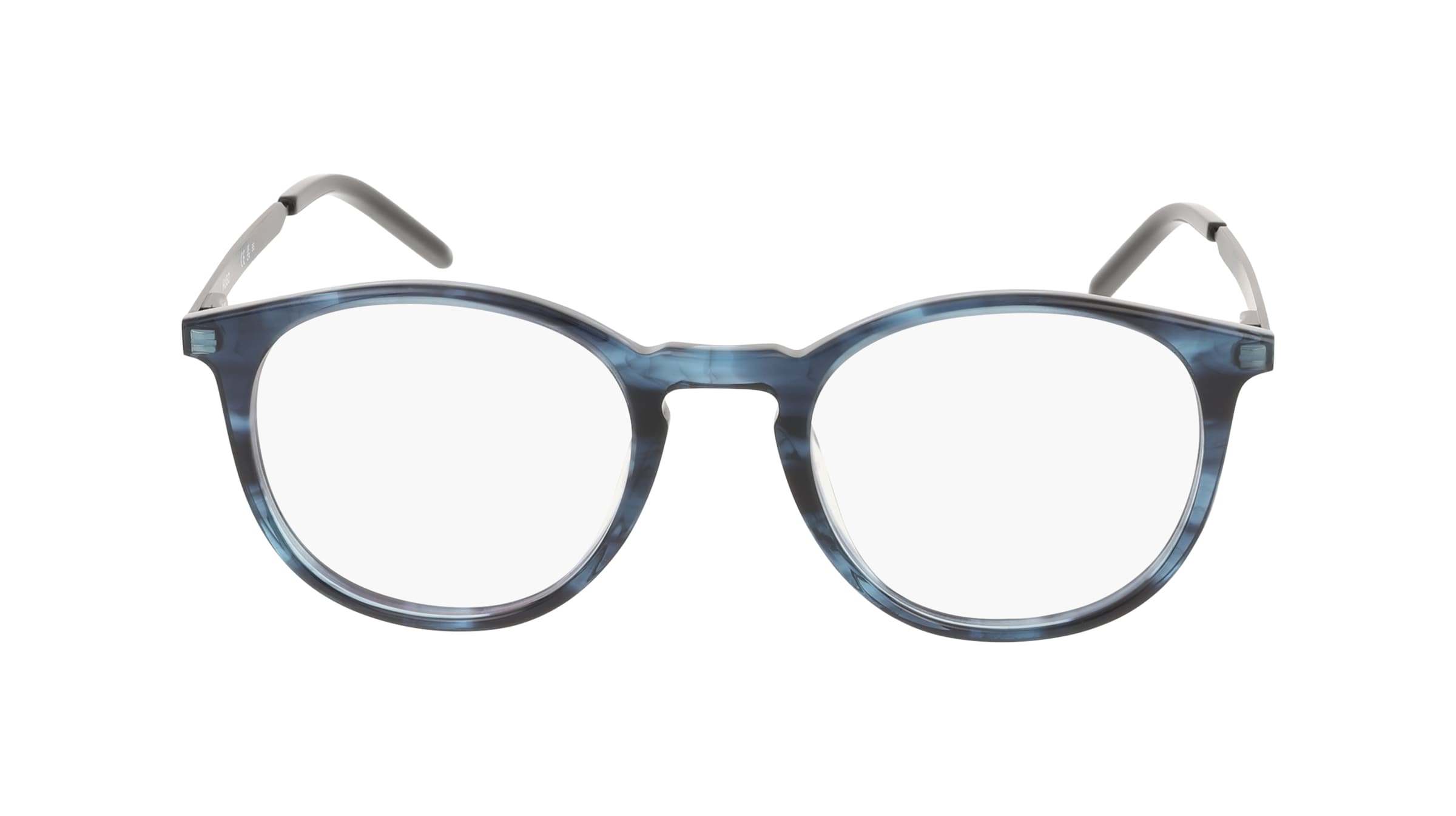 Hugo HG 1017 Herren-Brille inkl. Gläser Vollrand Rund Acetat-Gestell 49mm/21mm/145mm, blau