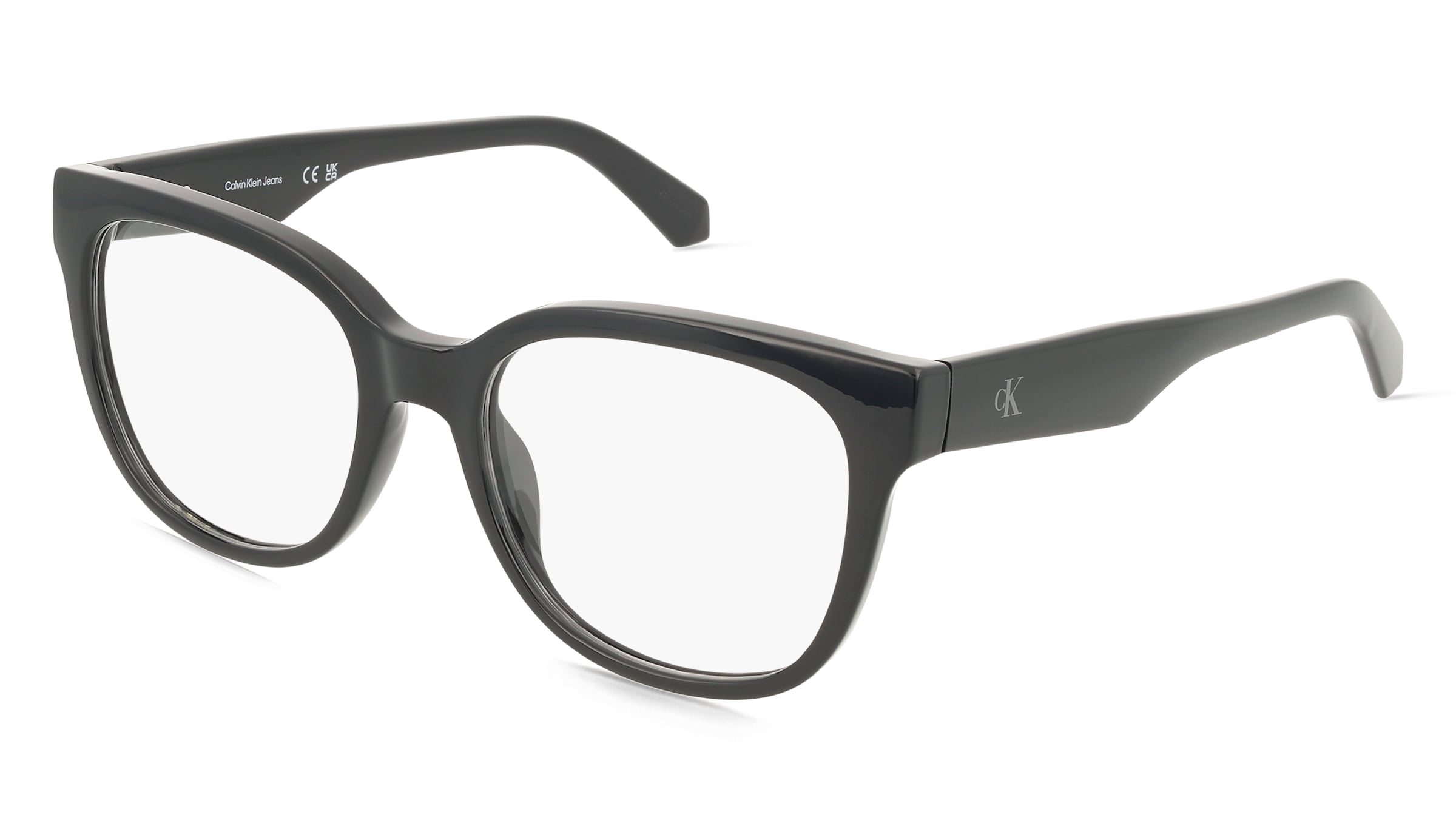 Calvin Klein CKJ25632 Damen-Brille inkl. Gläser Vollrand Butterfly Kunststoff-Gestell 52/18/145, Schwarz