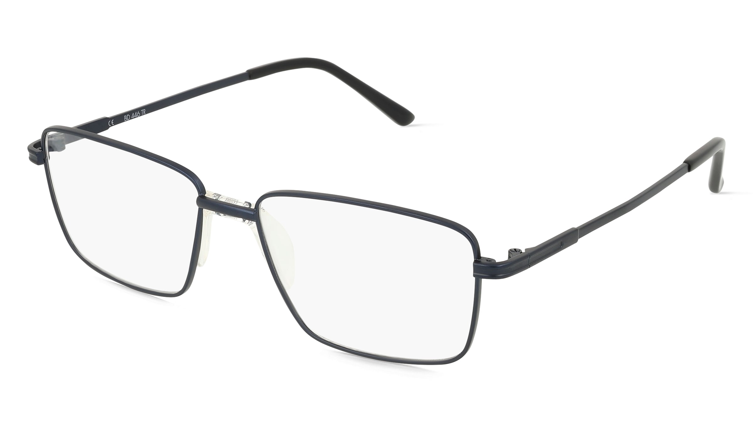 Fielmann BD 446 TR Herren-Brille inkl. Gläser Vollrand Quadratisch Edelstahl-Gestell 54/16/140, Blau