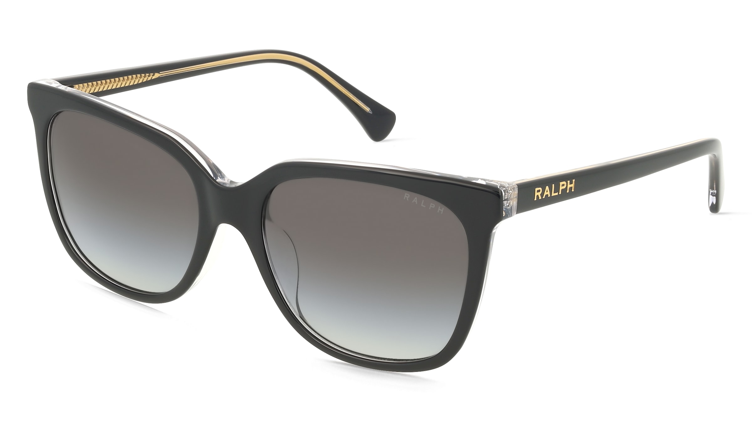 Ralph 0RA5343U Damen-Sonnenbrille Vollrand Quadratisch Acetat-Gestell, Schwarz