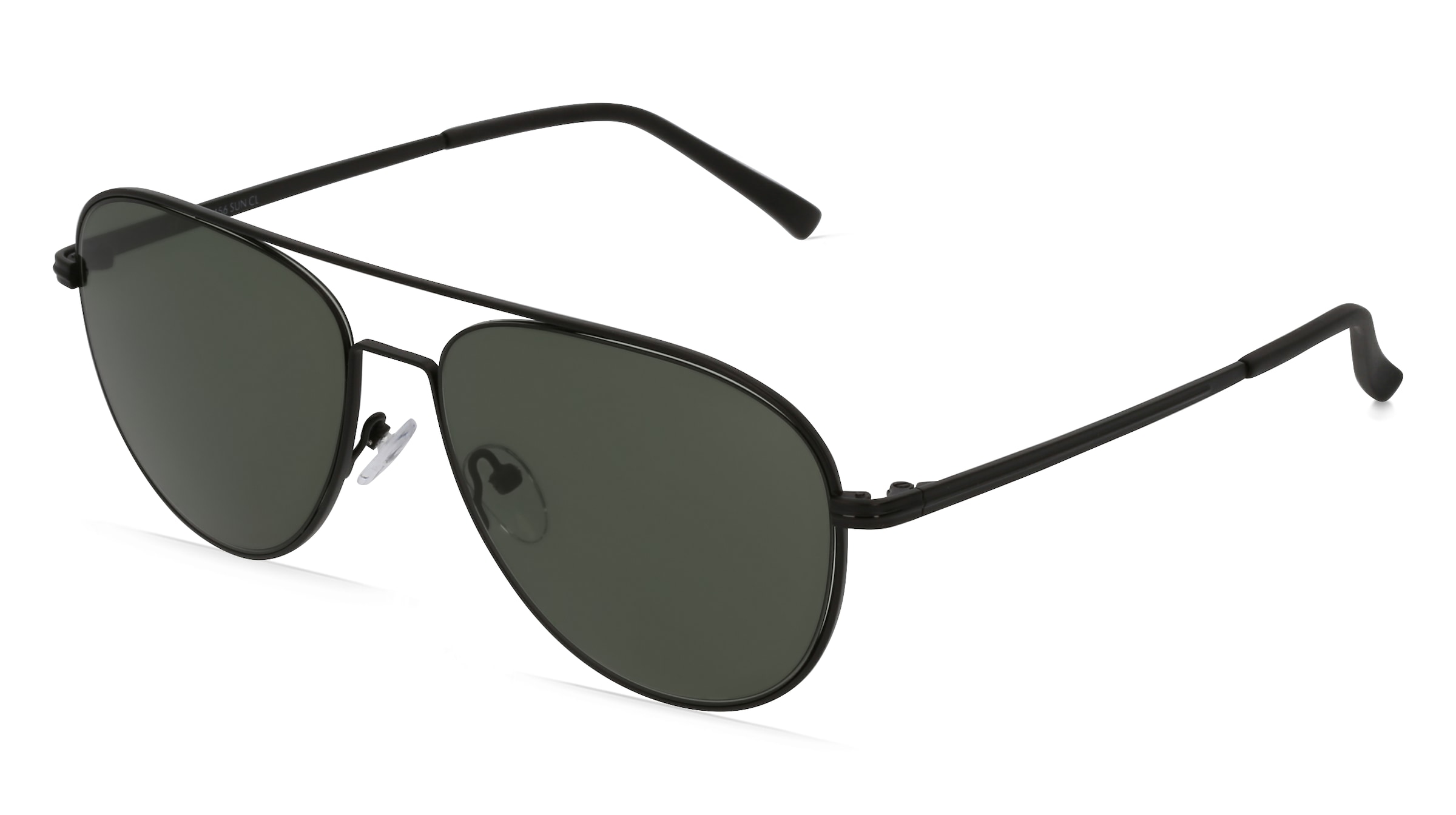 Fielmann BD 456 SUN CL Herren-Sonnenbrille Vollrand Pilot Edelstahl-Gestell, Schwarz
