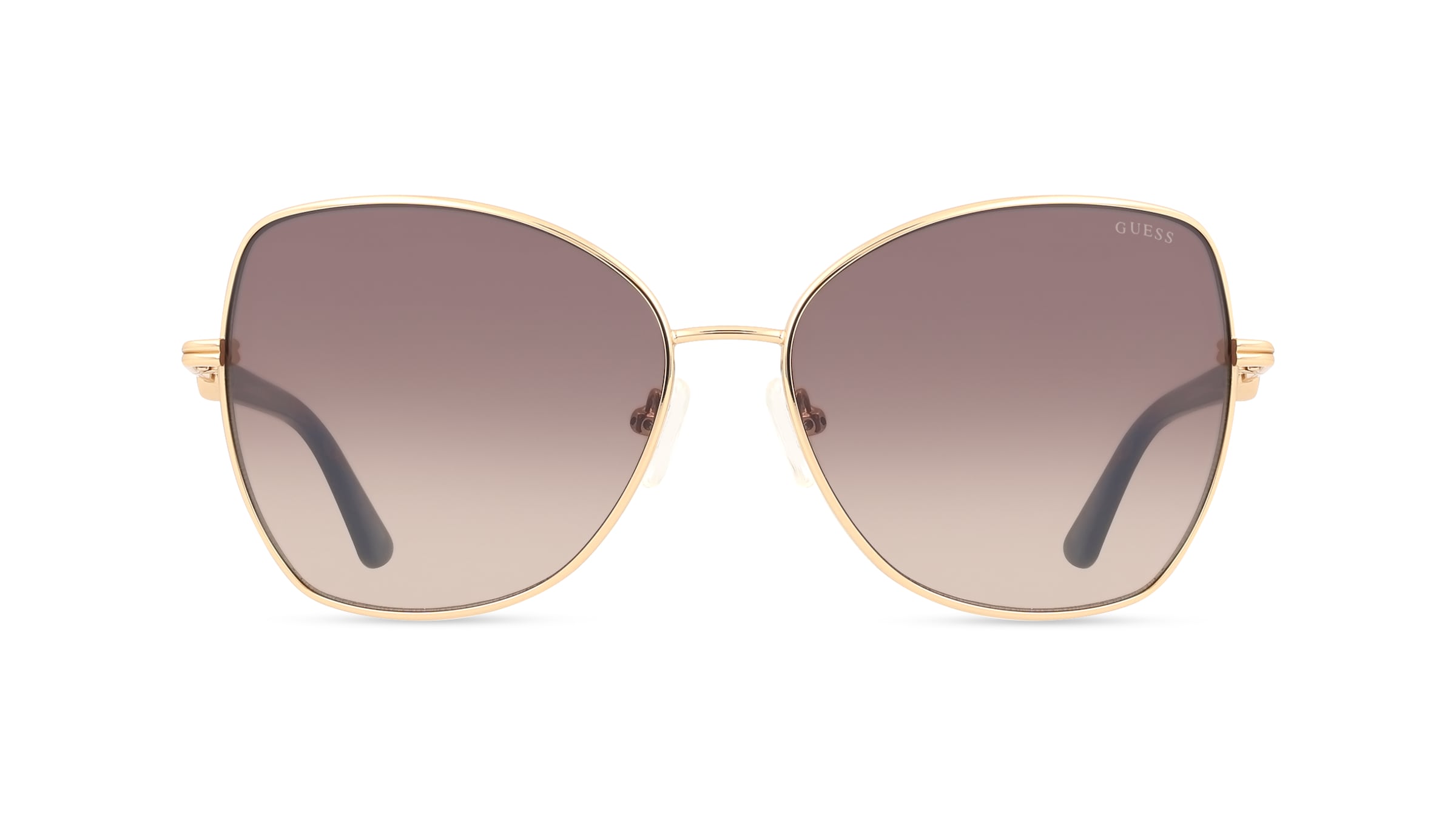 Guess GU00259 Damen-Sonnenbrille Vollrand Butterfly Metall-Gestell, Gold