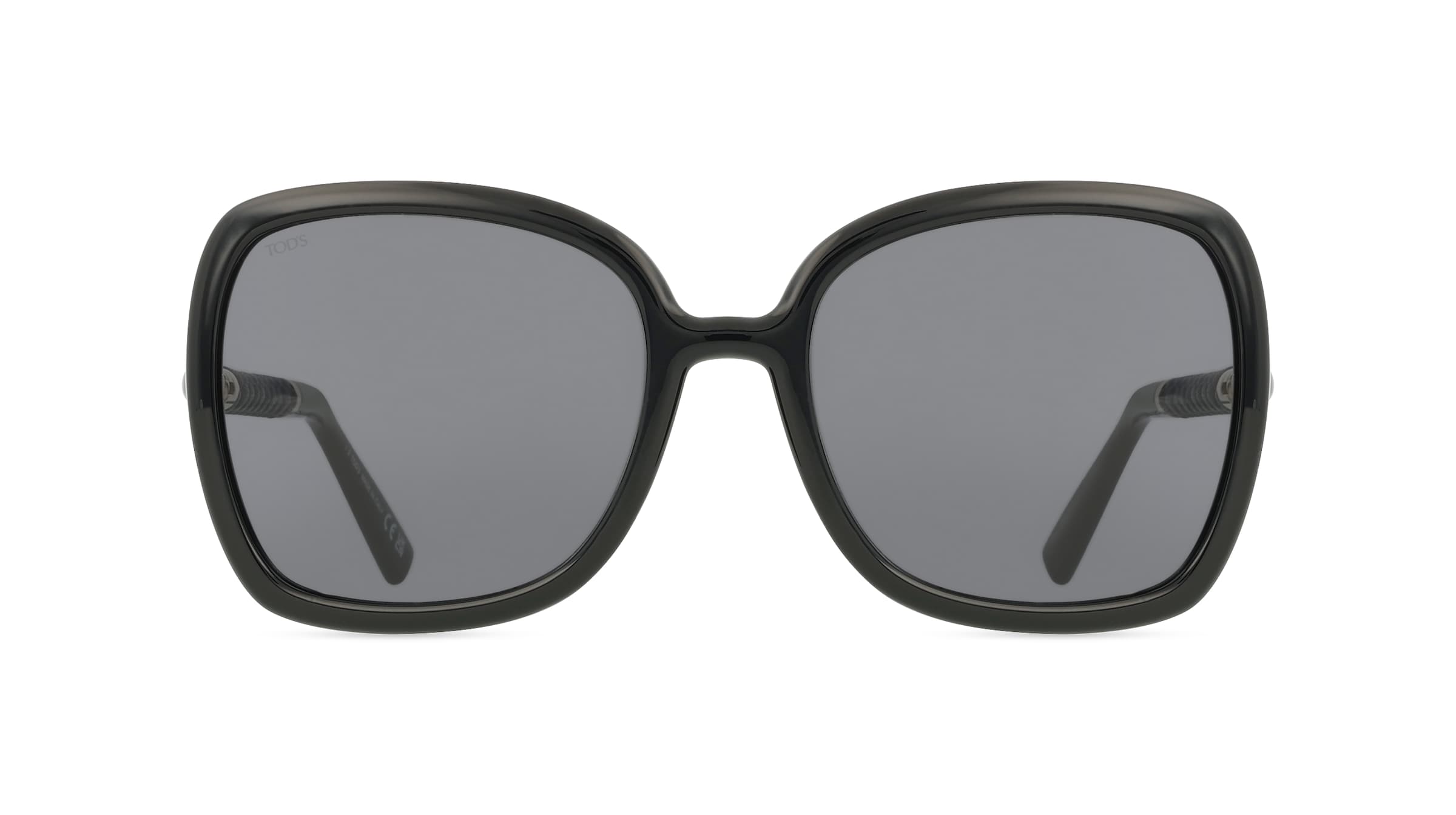 Tod’s TO0351 Damen-Sonnenbrille Vollrand Eckig Acetat-Gestell, schwarz