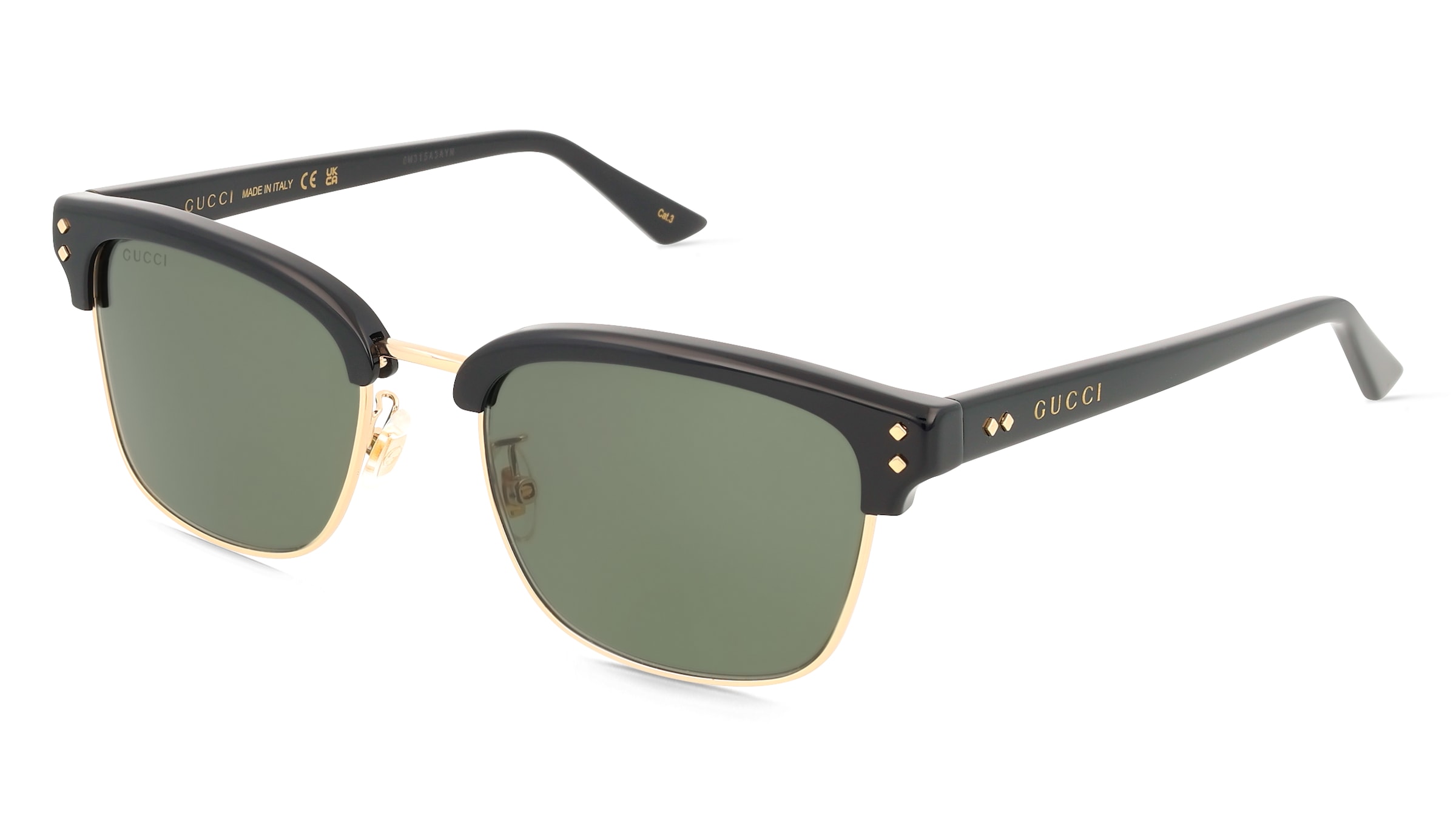 Gucci GG1897SK Unisex-Sonnenbrille Vollrand Browline Acetat-Gestell, Schwarz