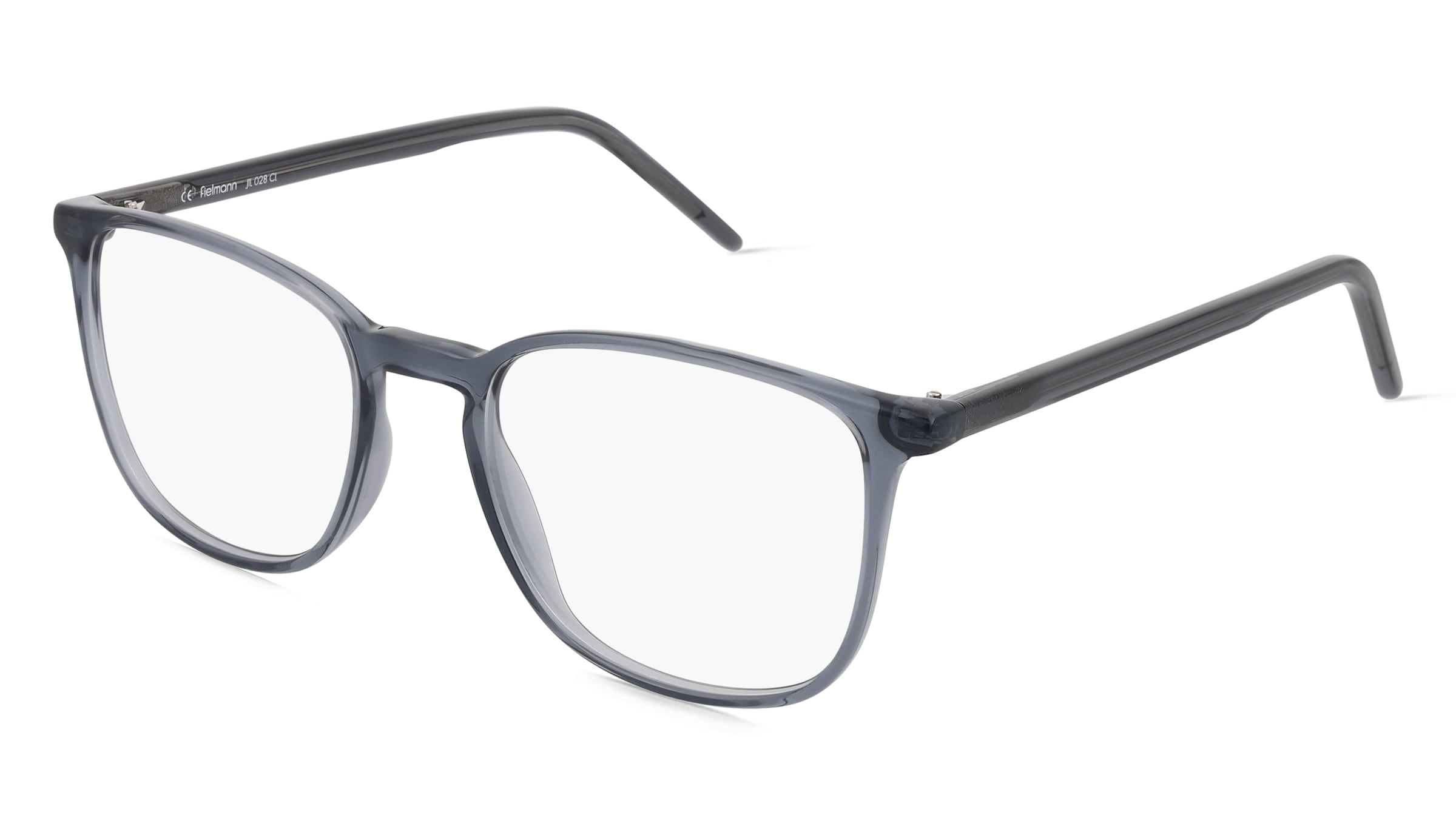Fielmann JIL 028 CL Herren-Brille inkl. Gläser Vollrand Quadratisch Acetat-Gestell 53/19/145, Grau