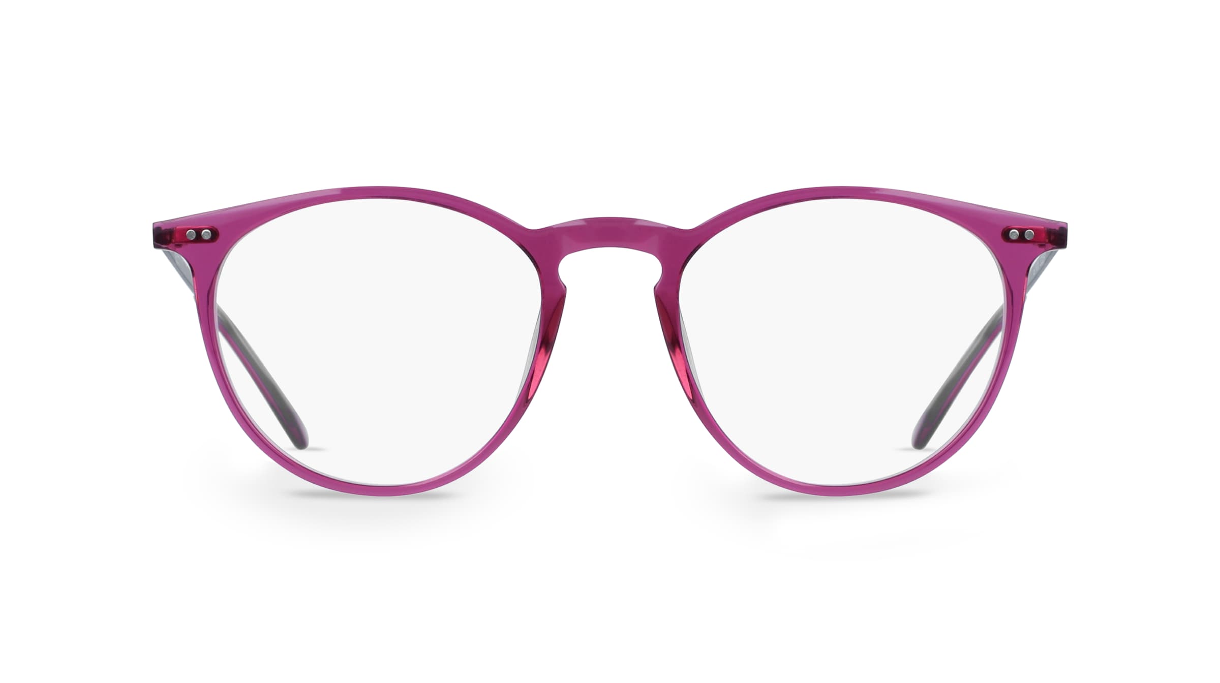 Fielmann BC 001 CL Damen-Brille inkl. Gläser Vollrand Panto Blockacetat-Gestell 50mm/19mm/135mm, pink