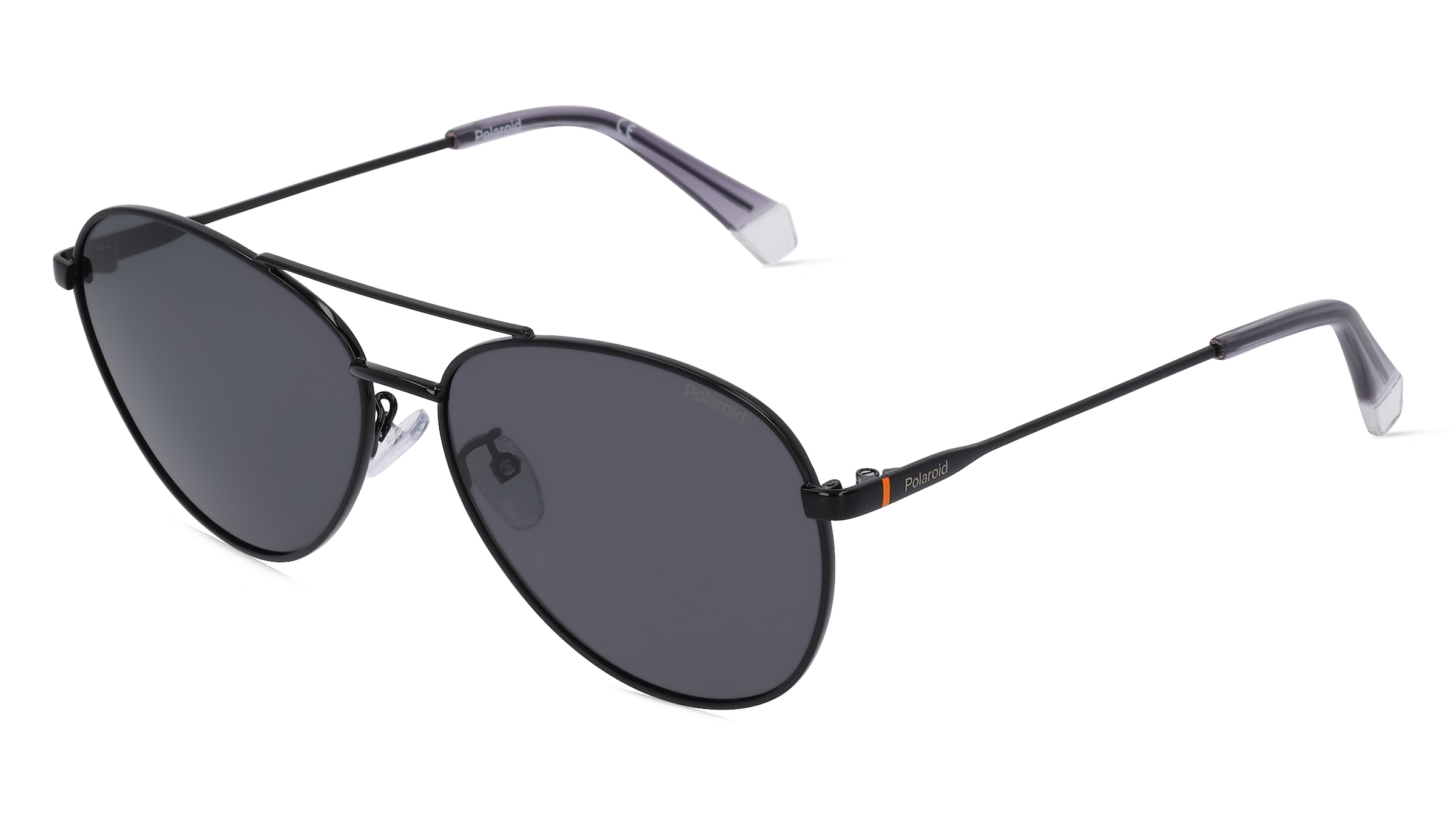 Safilo Polaroid PLD 4142/G/S/X Unisex-Sonnenbrille Vollrand Pilot Metall-Gestell, Schwarz