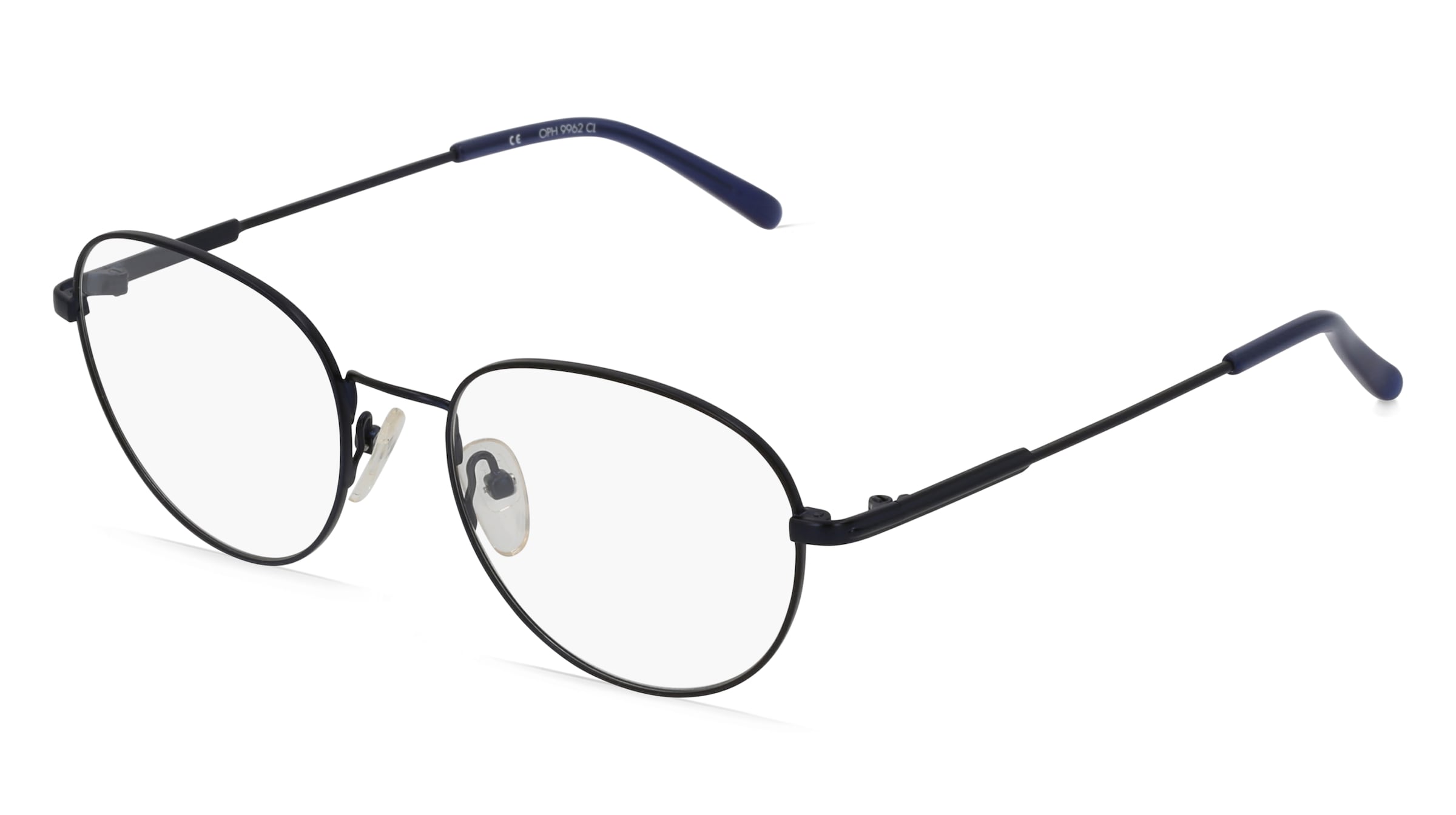 Fielmann OPH 9962 CL Unisex-Brille inkl. Gläser Vollrand Panto Edelstahl-Gestell 51/18/135, Blau