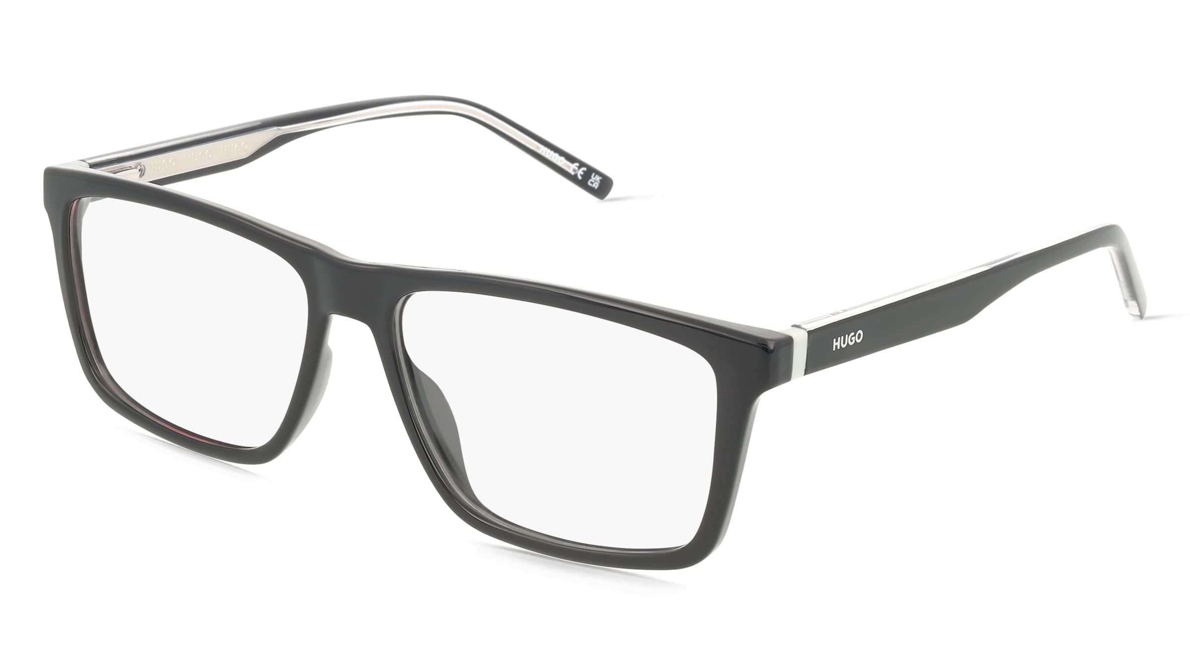 Hugo HG 1359 Herren-Brille inkl. Gläser Vollrand Eckig Kunststoff-Gestell 56/15/145, Schwarz