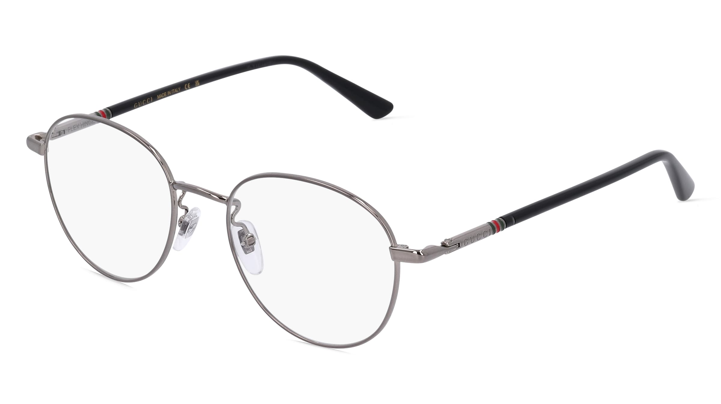 Gucci GG0392O Unisex-Brille inkl. Gläser Vollrand Panto Metall-Gestell 51/19/140, Grau