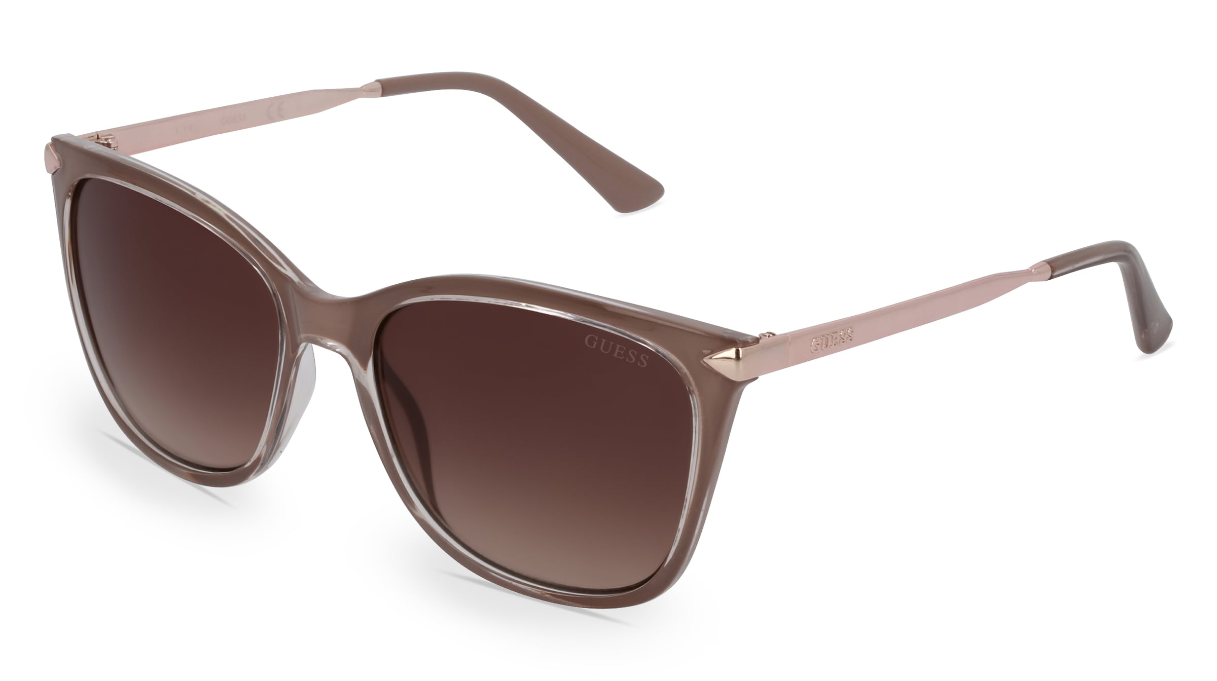 Guess GU7483 Unisex-Sonnenbrille Vollrand Quadratisch Kunststoff-Gestell, Braun