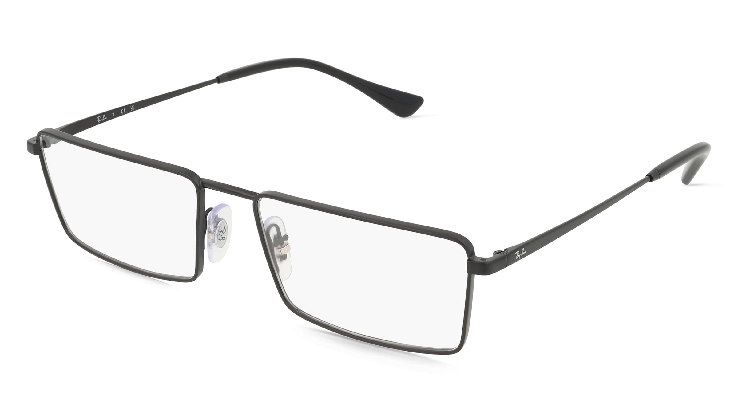 Ray-Ban 0RX6541 EMY Unisex-Brille inkl. Gläser Vollrand Quadratisch Metall-Gestell 56/17/145, Schwarz