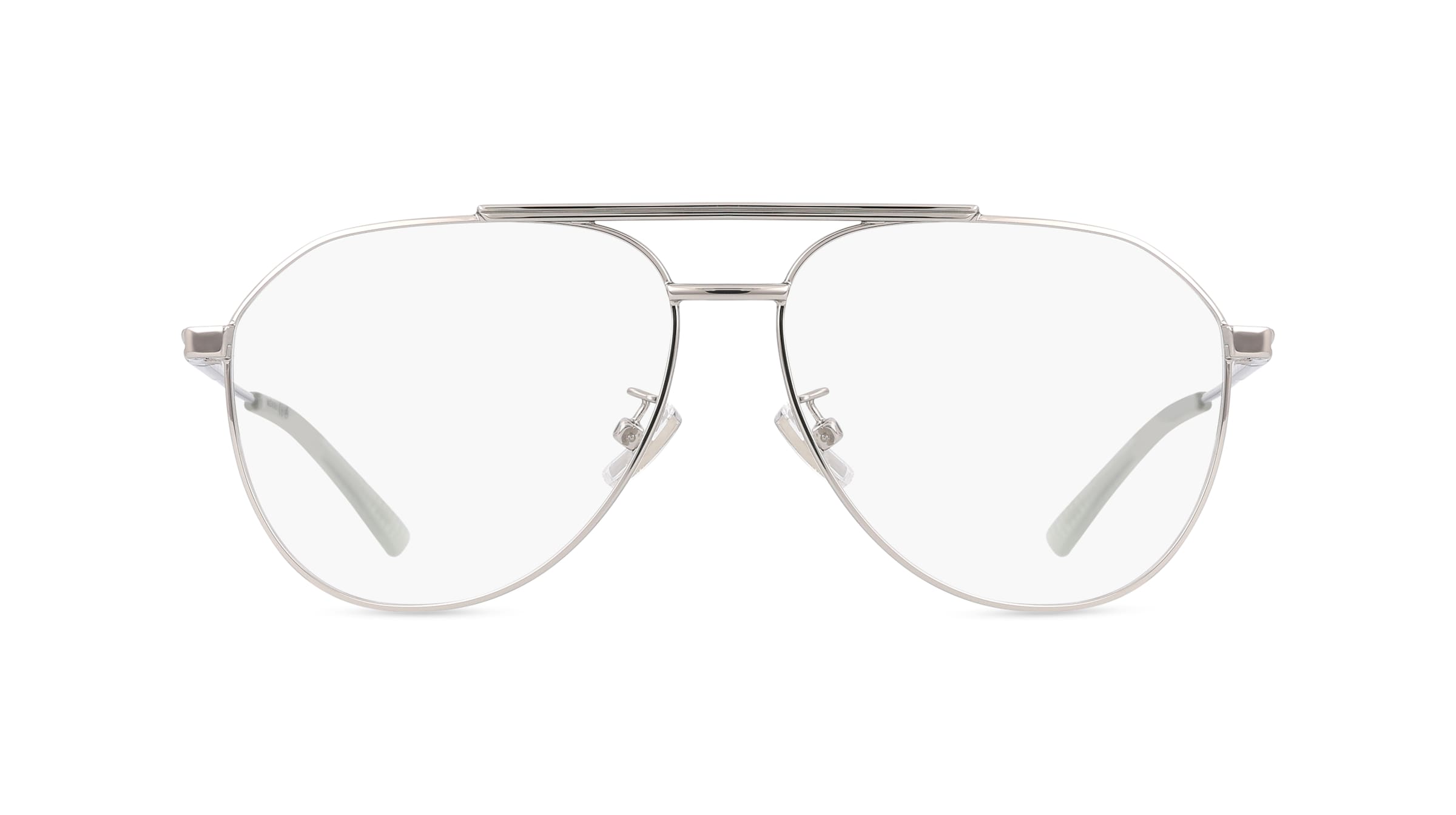 Bottega Veneta BV1158O Unisex-Brille inkl. Gläser Vollrand Pilot Metall-Gestell 57mm/14mm/145mm, silber