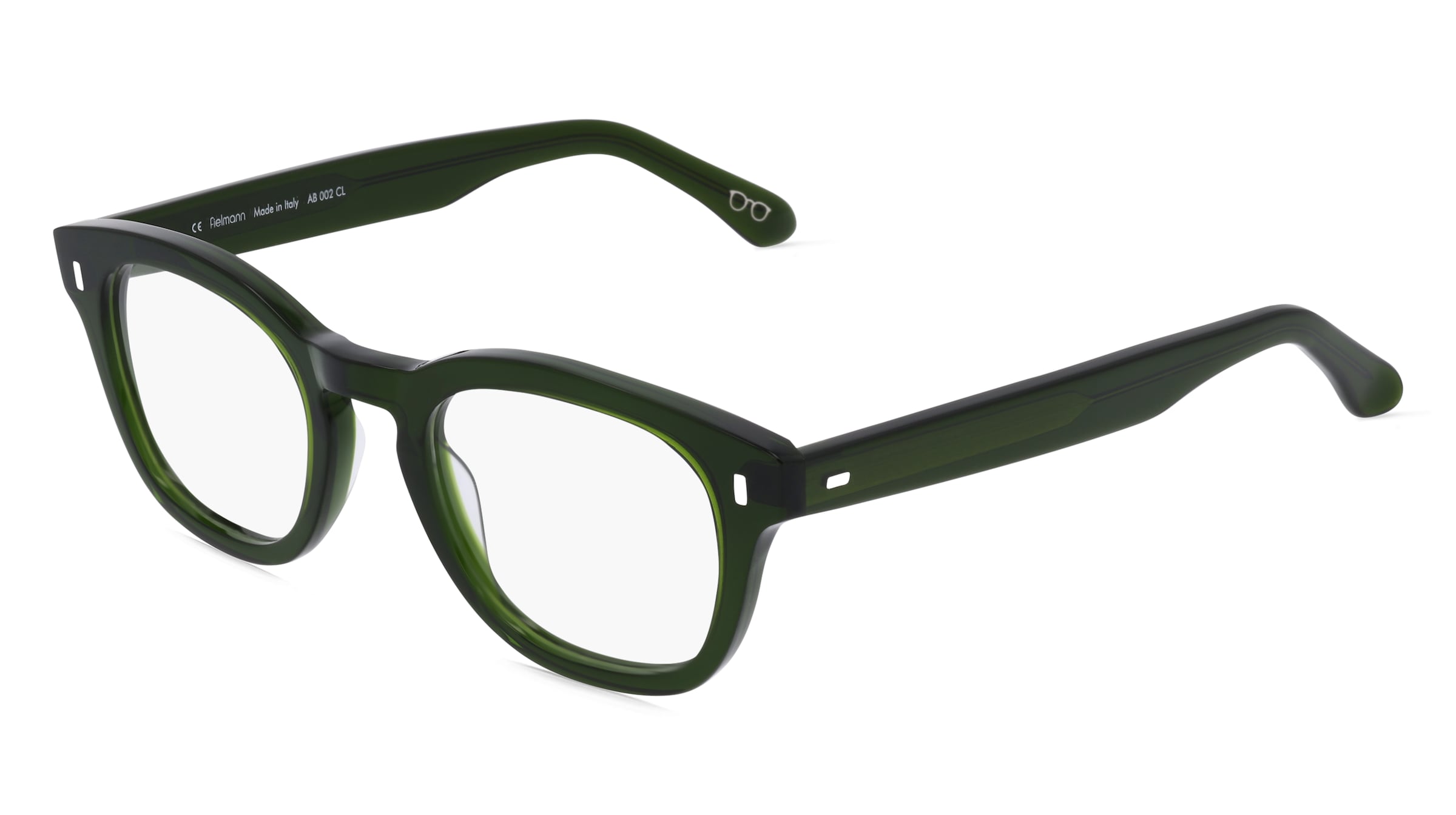 Fielmann AB 002 CL Herren-Brille inkl. Gläser Vollrand Quadratisch Acetat-Gestell 51/23/150, Grün