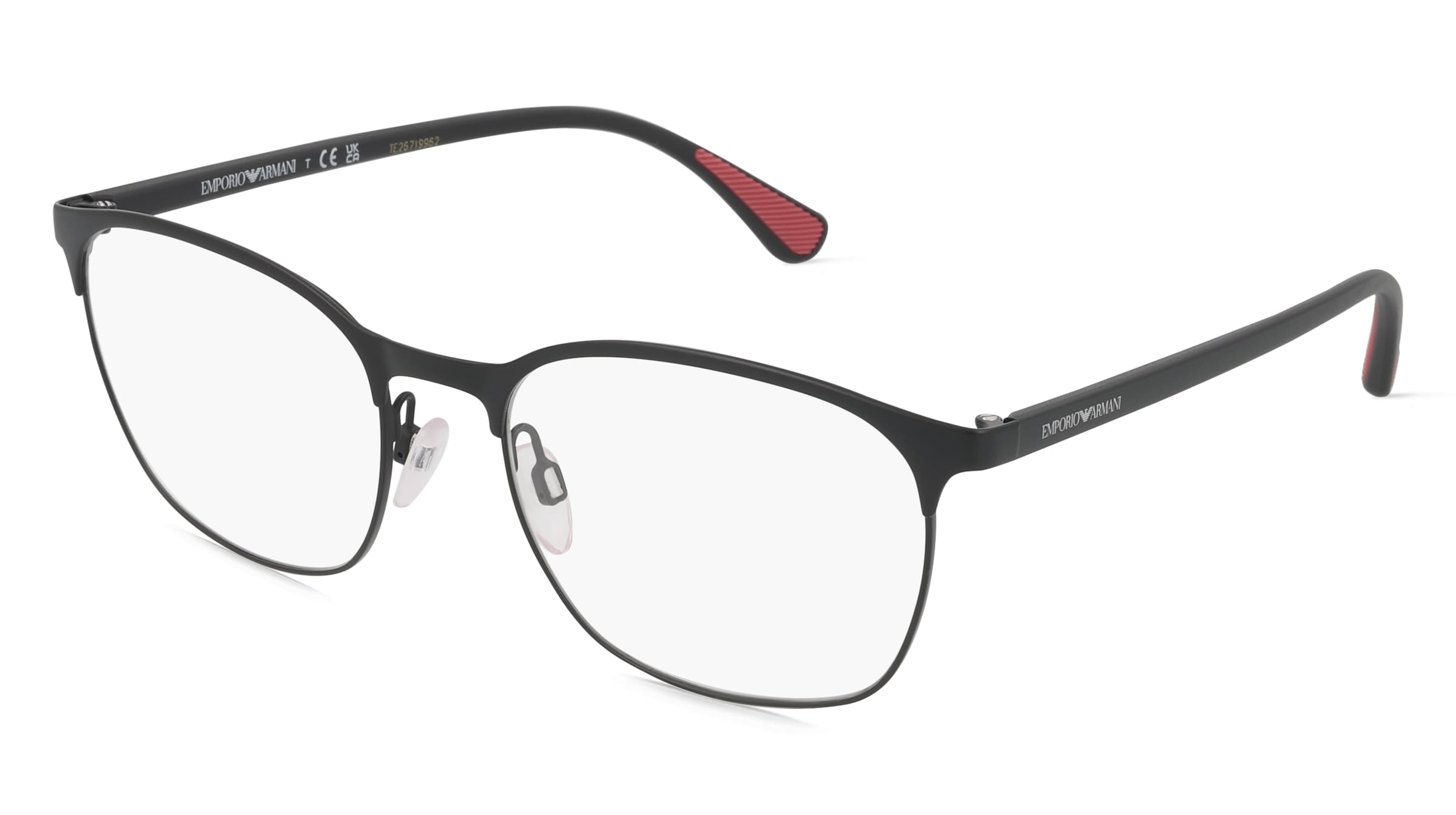 Emporio Armani EA1114 Herren-Brille inkl. Gläser Vollrand Oval Metall-Gestell 54/19/145, Schwarz