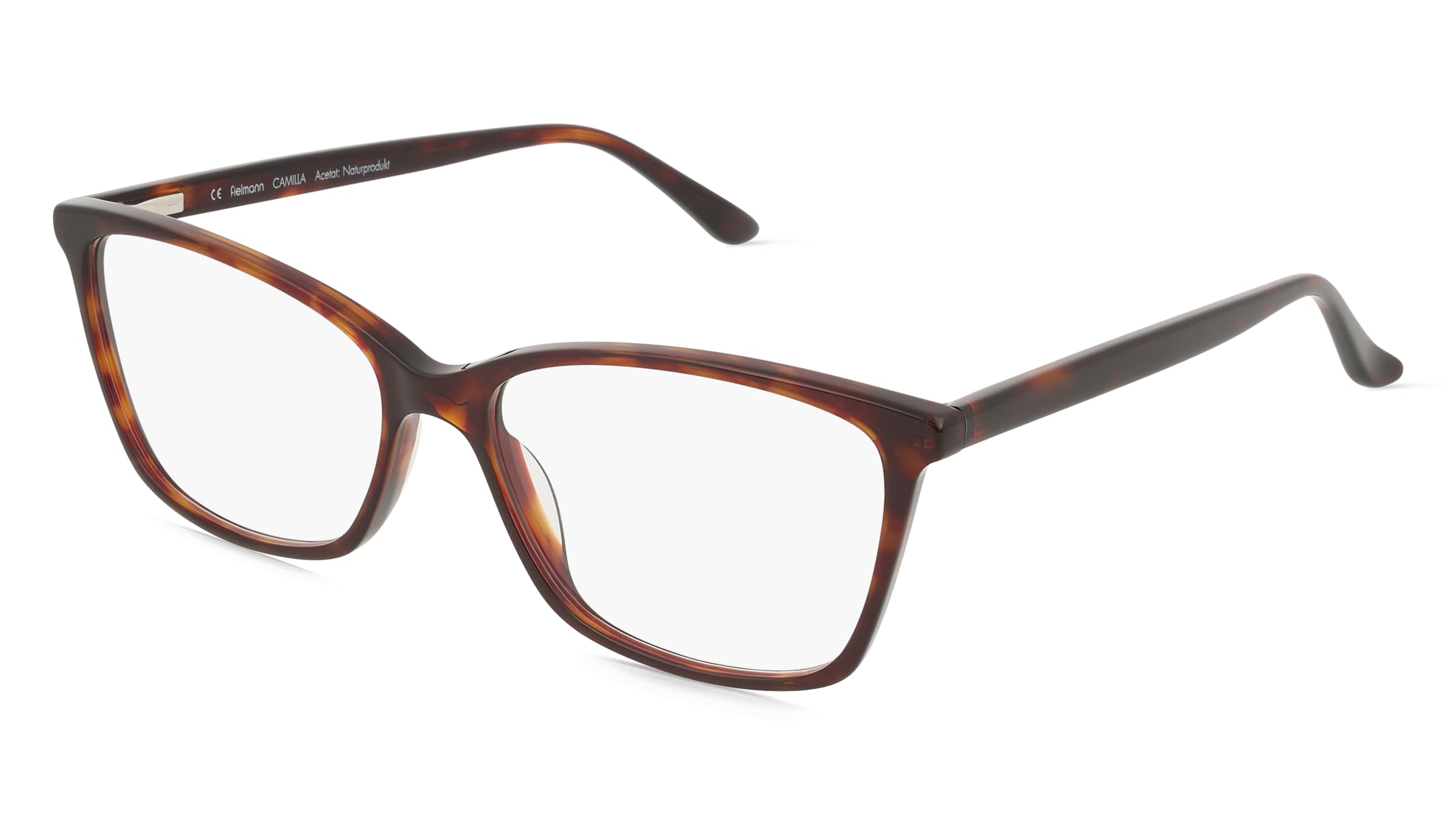 Fielmann ABC 082 FLEX CL CAMILLA Damen-Brille inkl. Gläser Vollrand Quadratisch Acetat-Gestell 54/15/140, Havanna