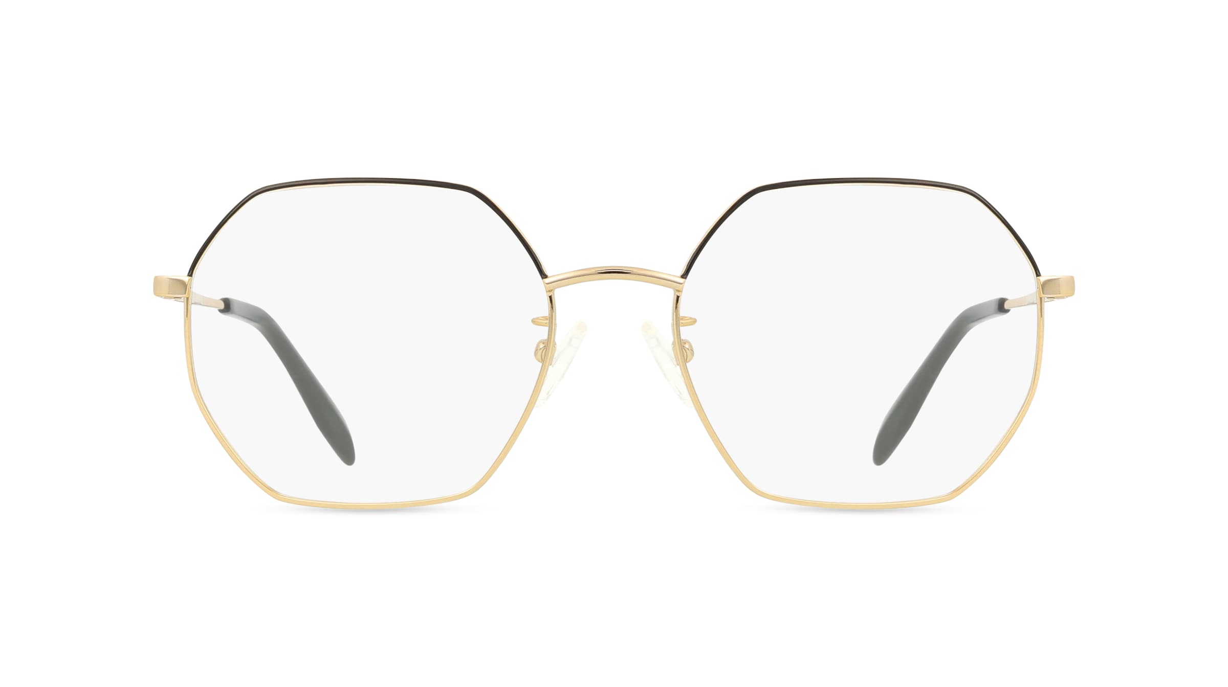 Alexander McQueen AM0338O Unisex-Brille inkl. Gläser Vollrand Achteckig Metall-Gestell 54mm/19mm/145mm, gold